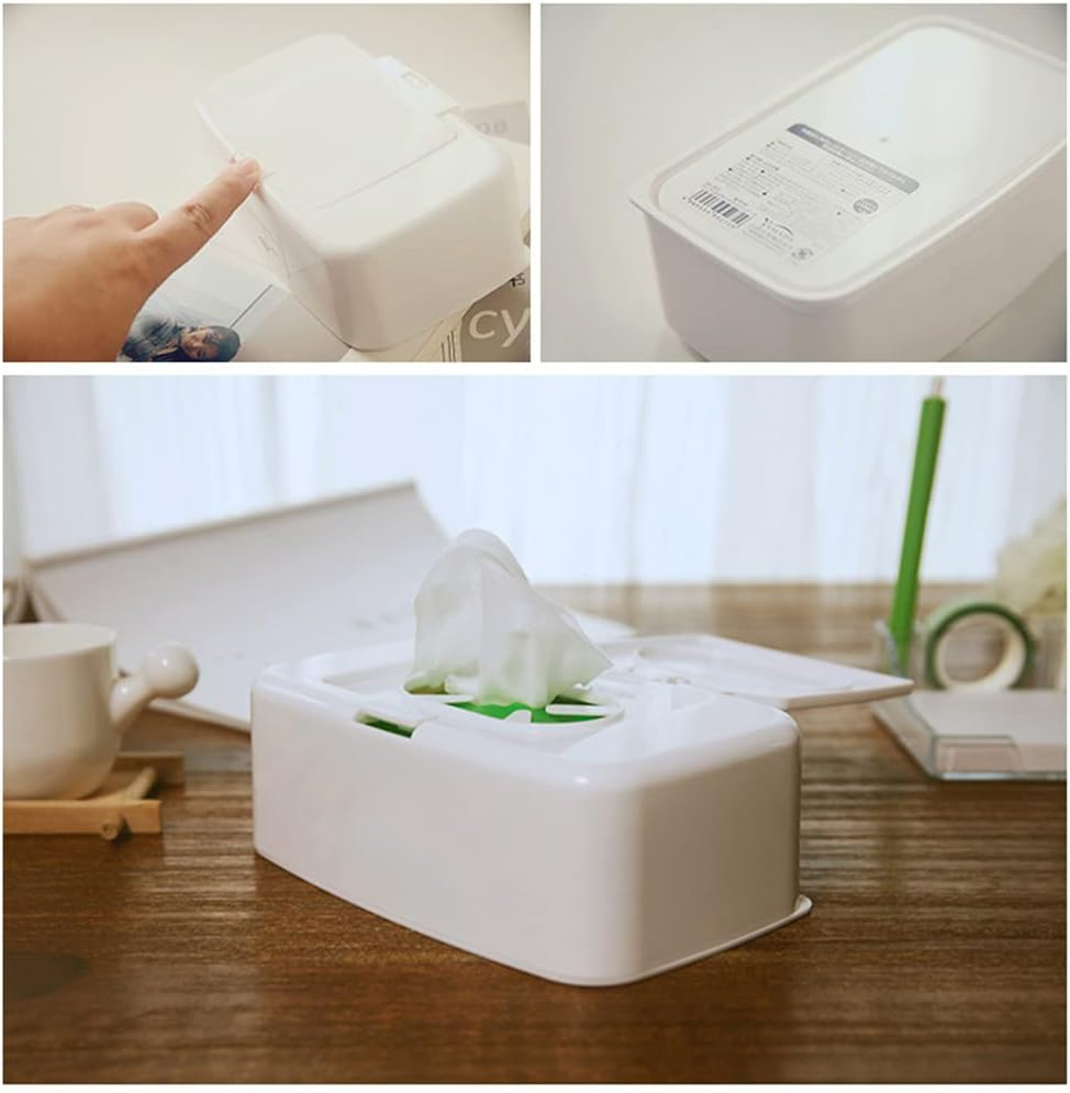 Wet Wipes Dispenser | Refillable Baby Wipes Storage Box - Home Organization for Bathroom, Countertops, Bedroom Dressers, Night Stands, Office, Tables Buniq image number 1