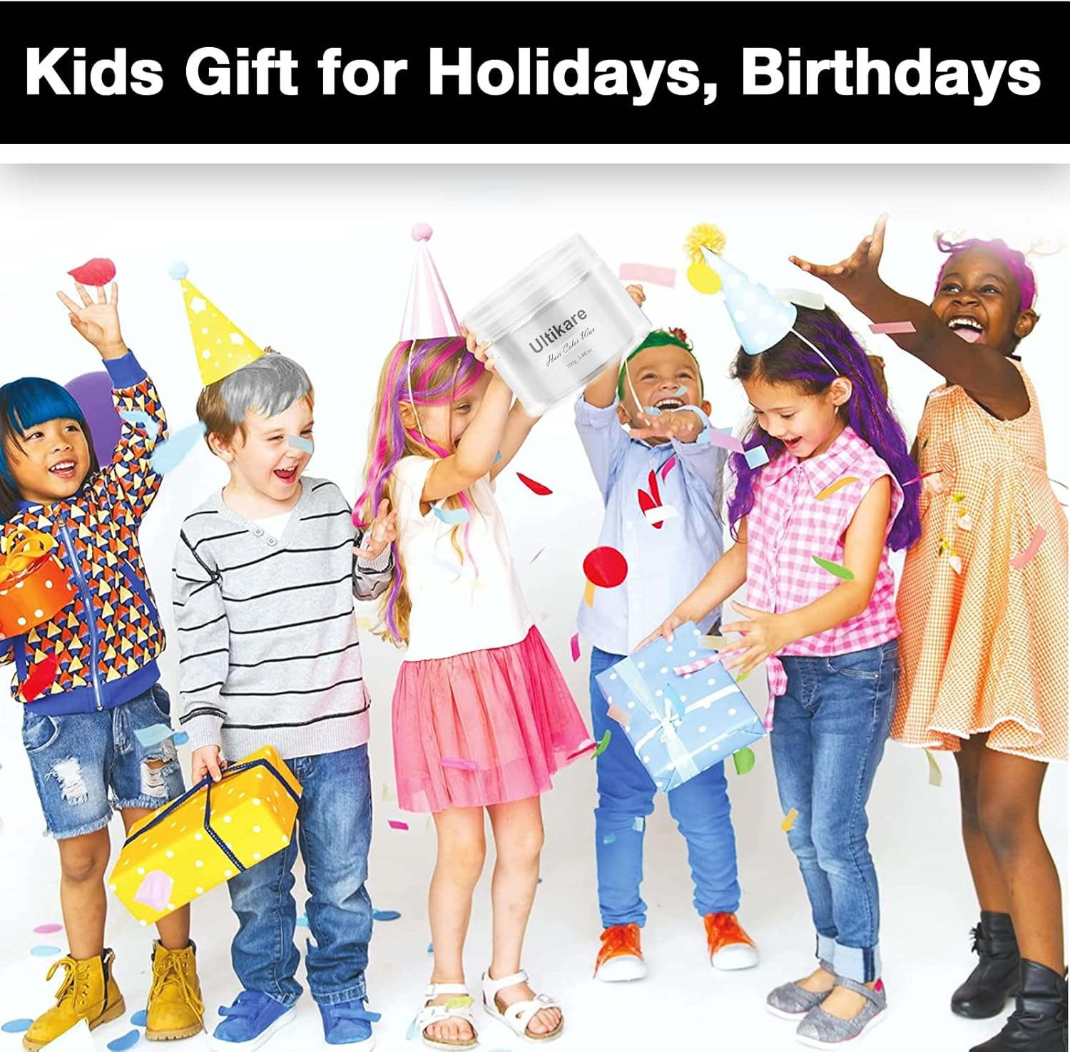 Temporary Hair Colour Cream, Ultical Hair Colour Wax Temporary Hair Wax Colour Instant DIY Cosplay for Carnival Christmas Halloween Parties for Men and Women (White) - Orange image number 3