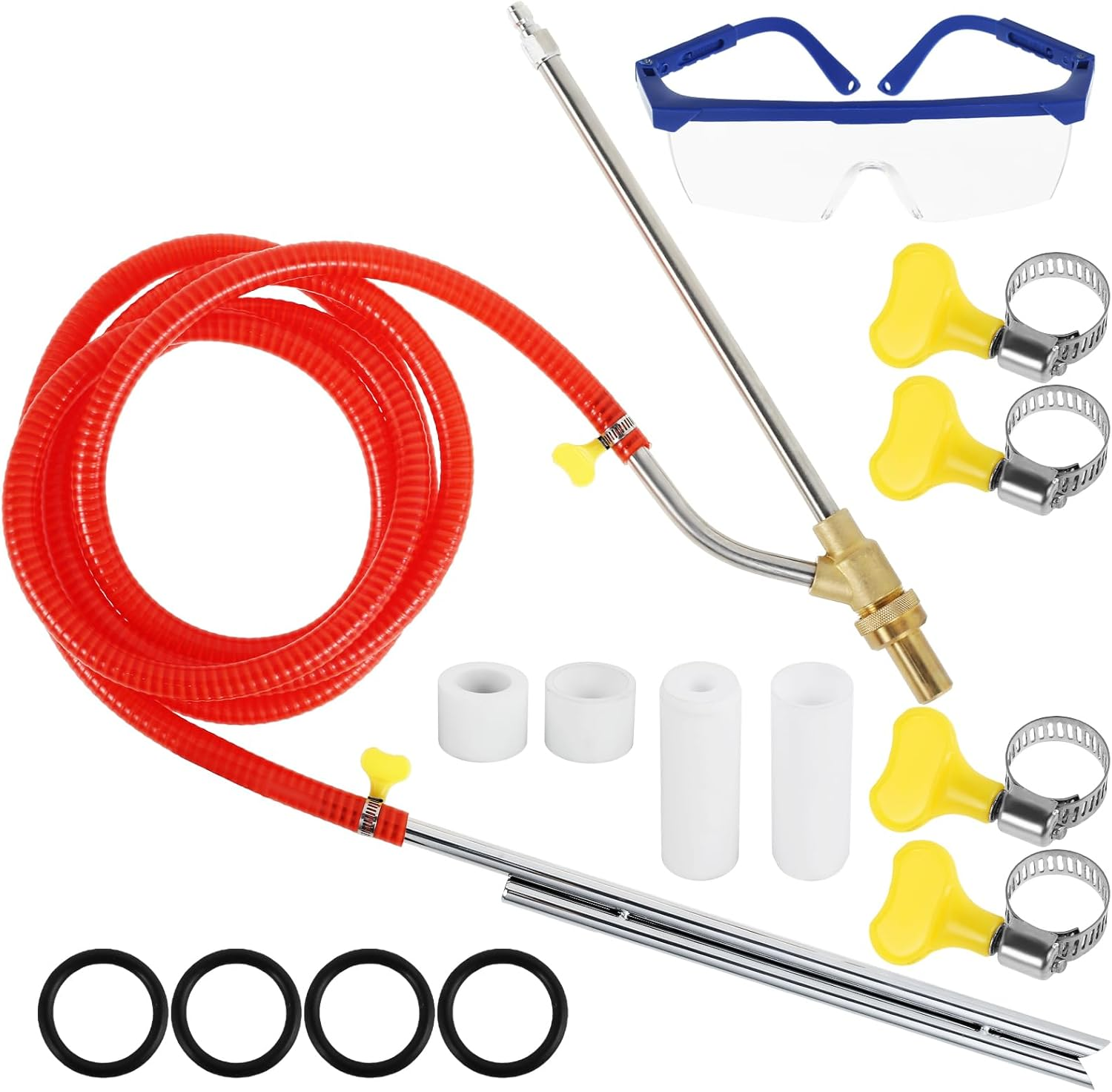 Pressure Washer Sandblasting Kit, Wet Sandblaster Attachment with 5000 PSI High Pressure, 1/4 Inch Quick Connect Sand Blaster Kit, Replacement Nozzles & Protective Glasses for Effective Cleaning image number 6