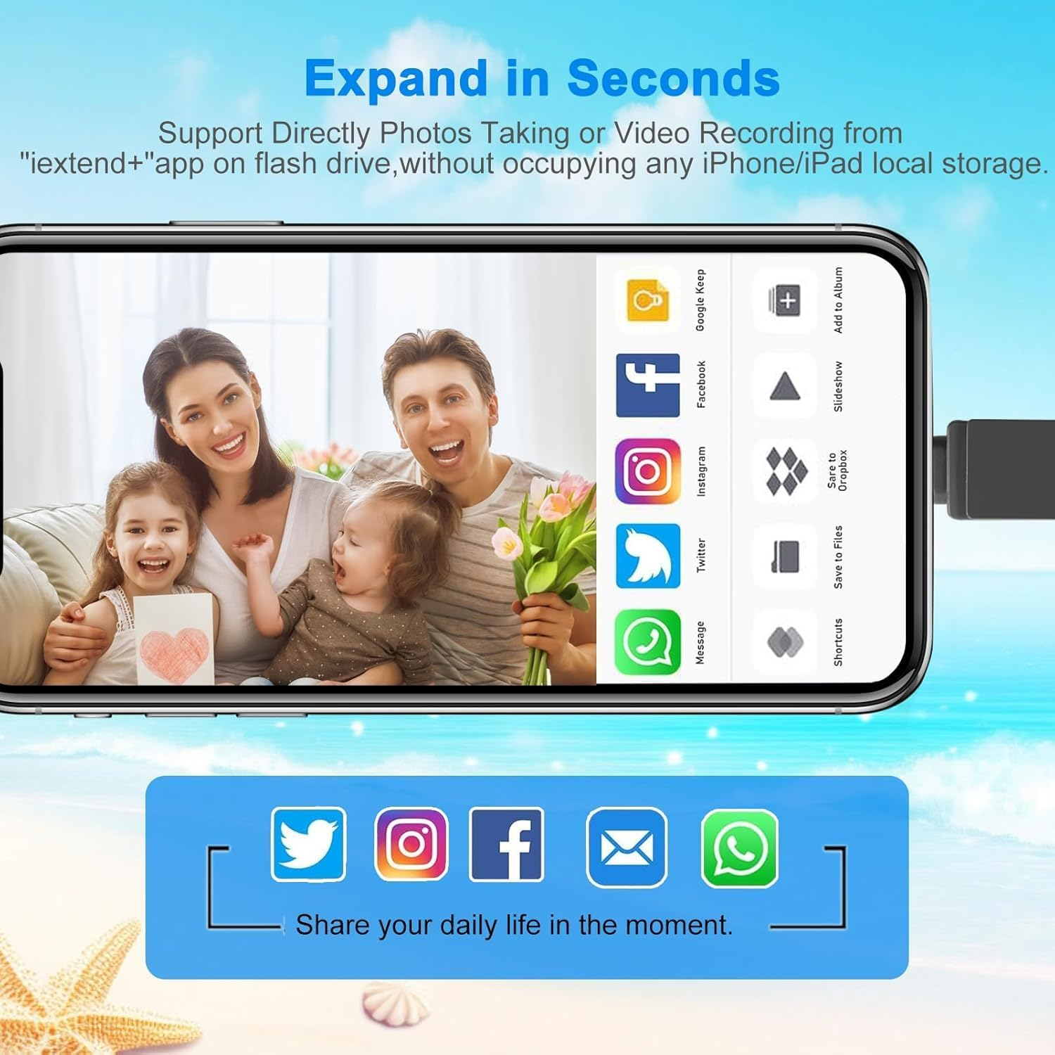 Iphone Flash Drive,3 in 1 USB 3.0 Flash Drive,Iphone Photo Stick,256Gb USB Memory Stick Iphone Thumb Drive USB Drive Data Storage for Iphone 16/15/14/13/12/11/X/Xs.../Pc/Ipad and More Devices(Black) image number 4