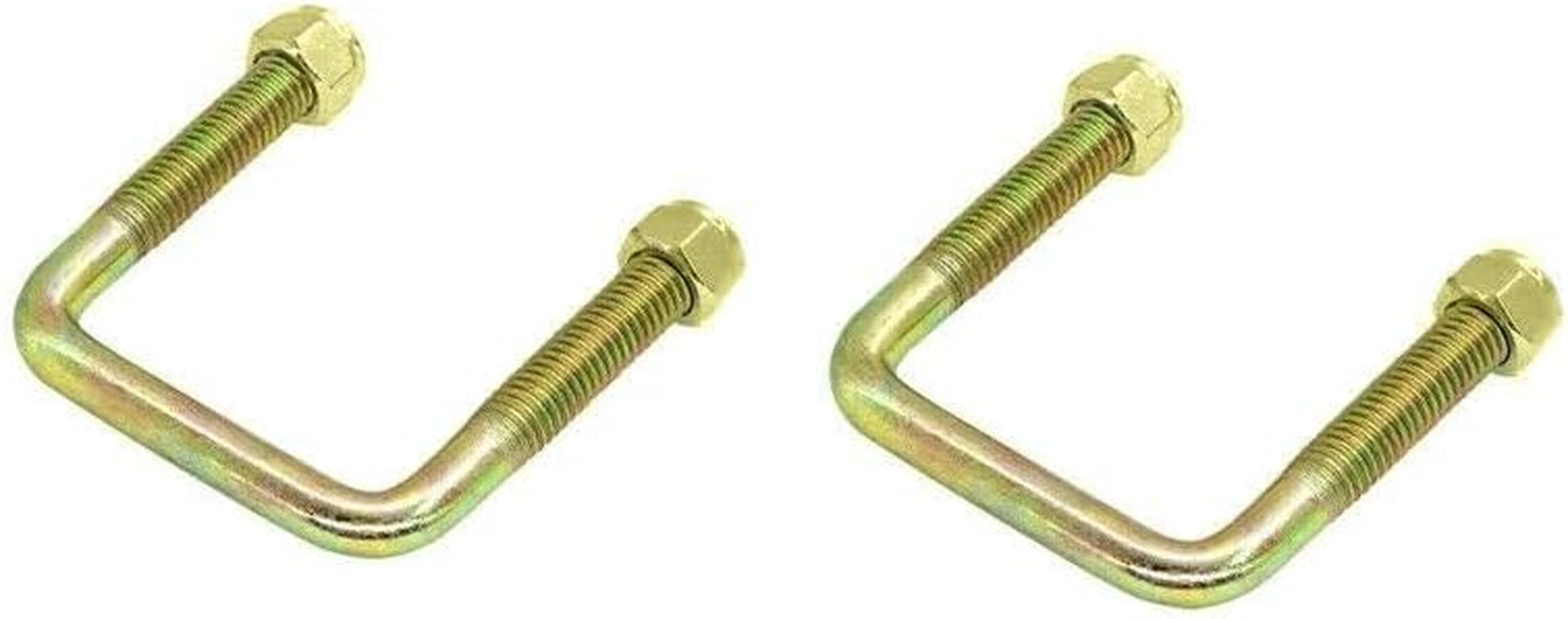 Jockey Wheel U Bolts 75Mm Width 50Mm Arm Long Square Draw Bar. Zinc Finish 4-Pack Bundle