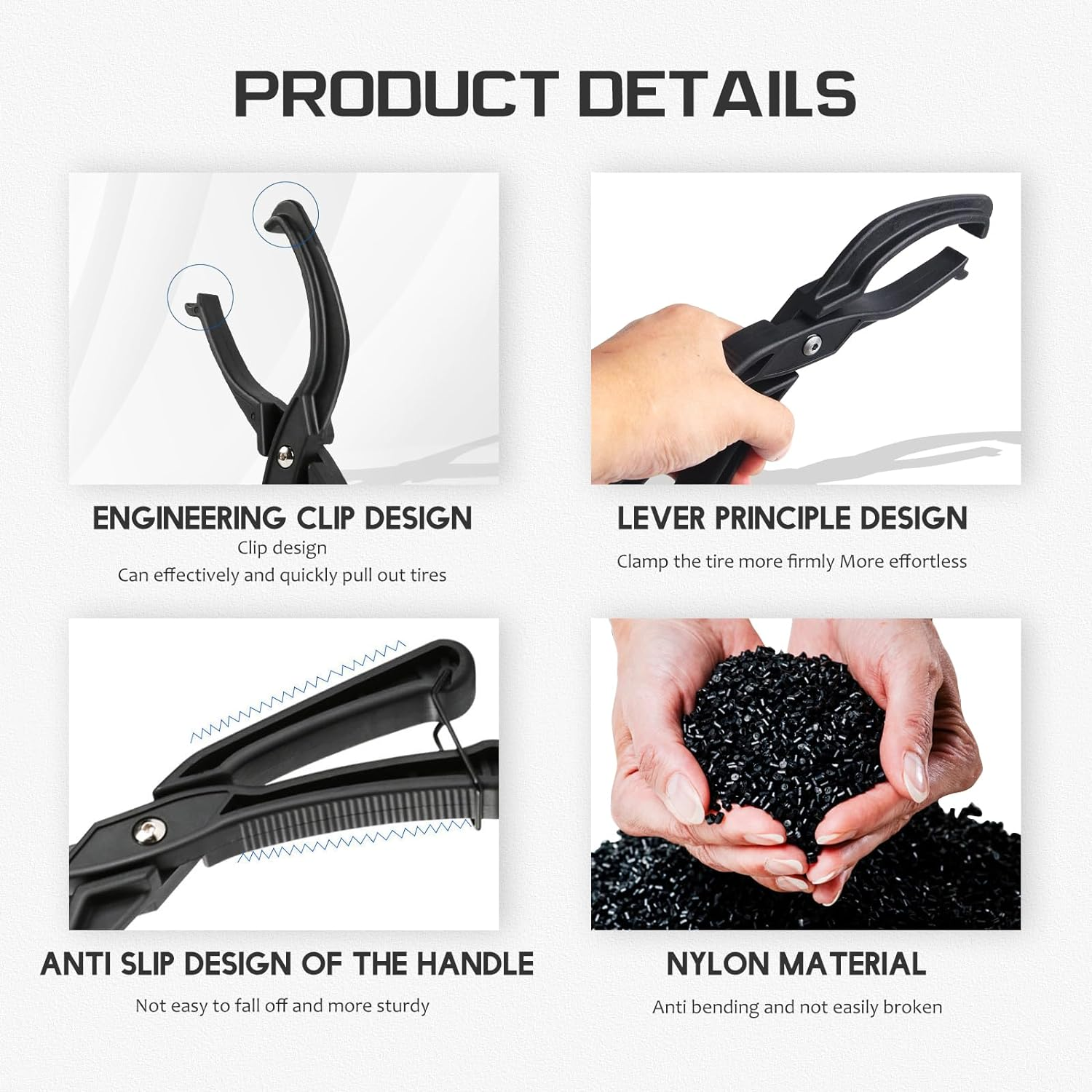 Powerful 5 Pack Bike Tire Levers Bicycle Tire Lever with Cycling Repair Tool Spoon Tire Bead Jack for Install Wire Bead, Bike Tires image number 2