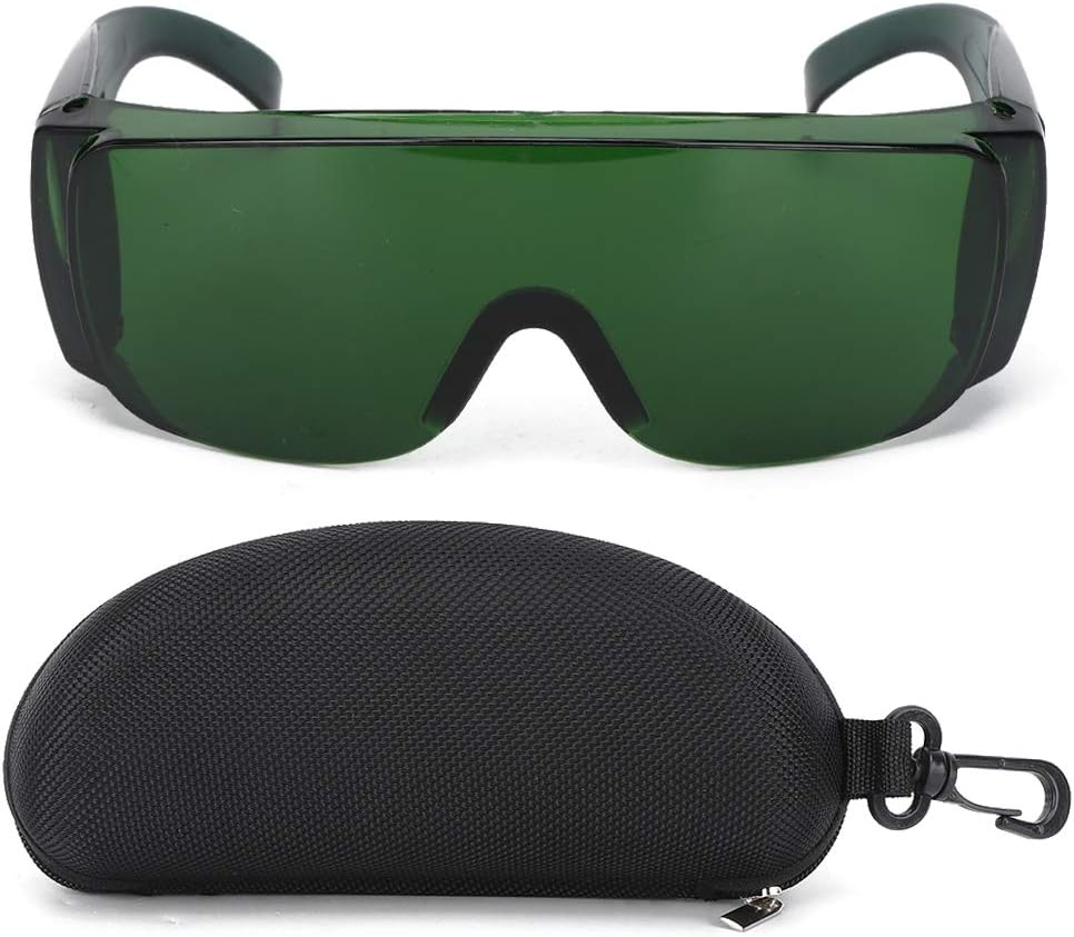 405-1064Nm Wavelength Safety Glasses for Typical 650Nm 445Nm 405Nm Light, Can Filter 80% of the Strong Light for Hair Removal Treatment Eye Goggles (Red)