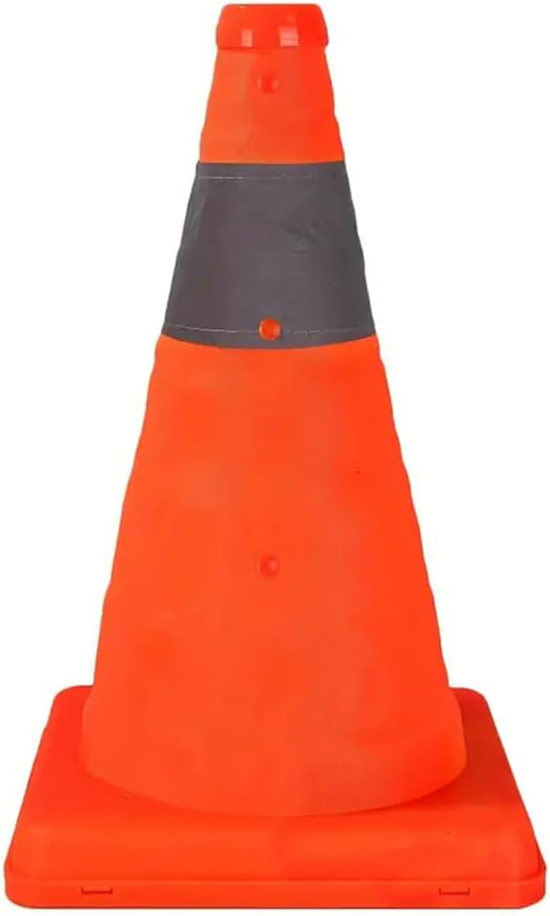 AIMALL 1Pcs Collapsible Traffic Cones, Reflective Road Parking Cones, Sizes 11.8 to 27.5 Inches High Visibility Cones for Driving and Road Safety, Easy Storage and Durable image number 4