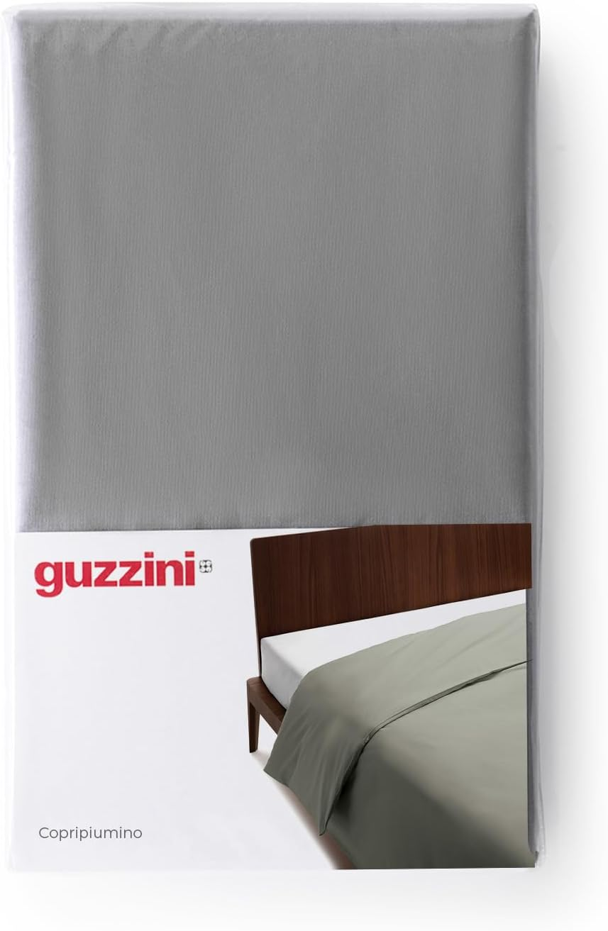 Guzzini Classic Double Duvet Cover, Cotton, 255 X 200 Cm, 100% Percale Oekotex Certified, Fresh and Breathable, Duvet Cover with 40 Cm Tabs for Soft and Durable Bedding