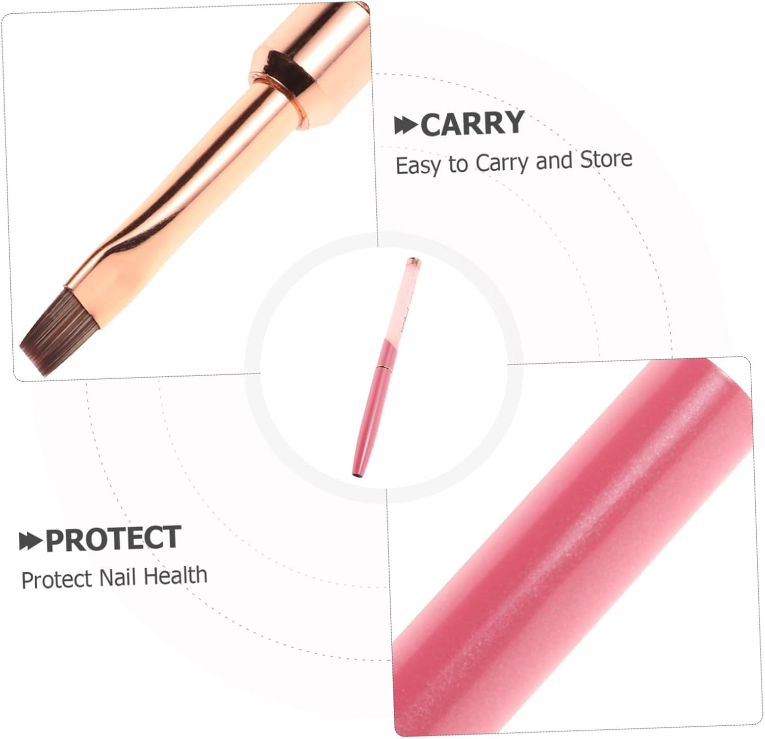 ADOCARN Nail Art Brush Cap Professional Nail Art Tool for Painting Dotting and Cleaning Portable Design for Home and Salon Use and Easy Application image number 2