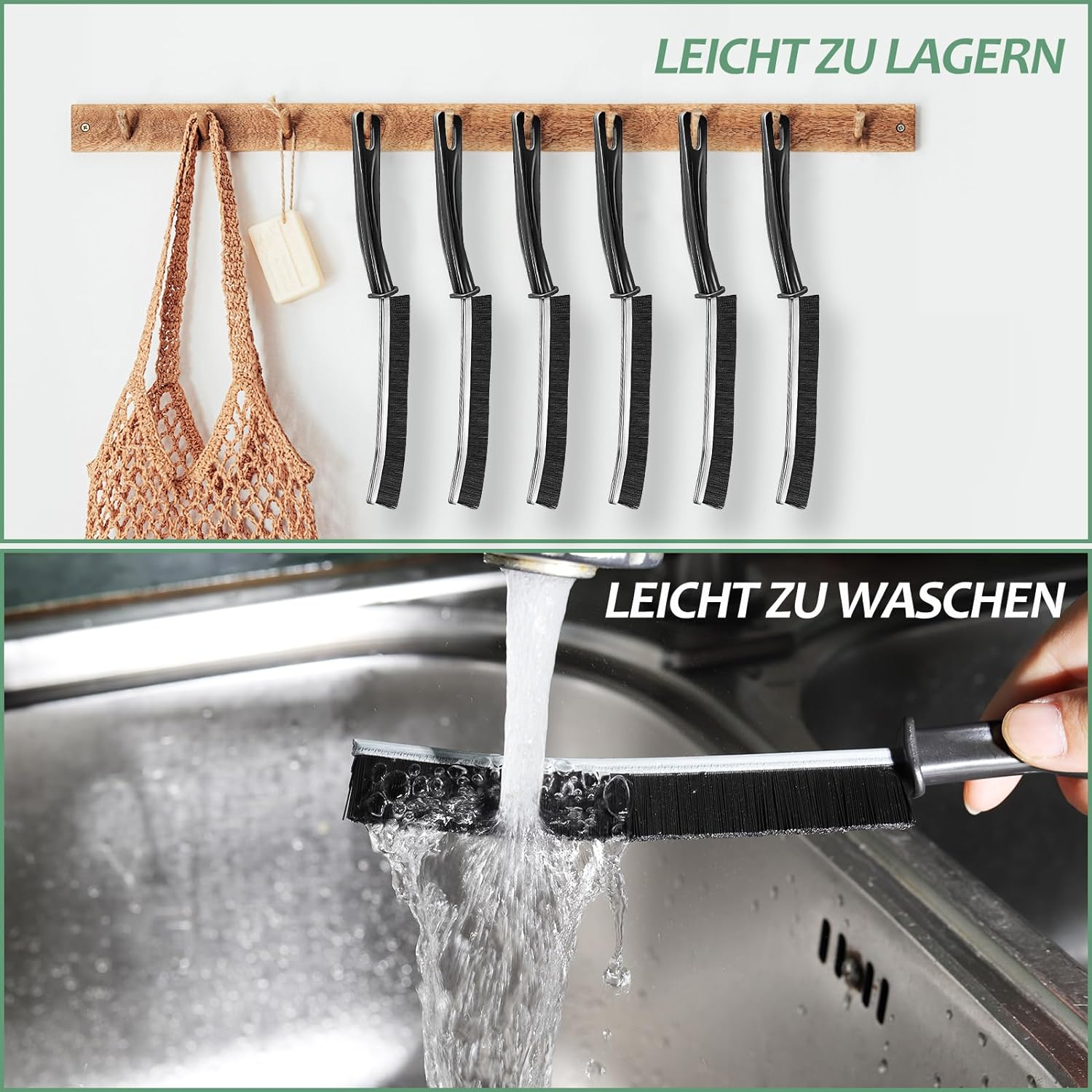 6 Pieces Gap Cleaning Brushes, Grout Brush, Brush Cleaning Set for Tile Floors, Slide Rail, Keyboard, Window, Door Window Rails, Cleaning Brush for Joint Cleaning in Bathroom, Toilet, Kitchen image number 6