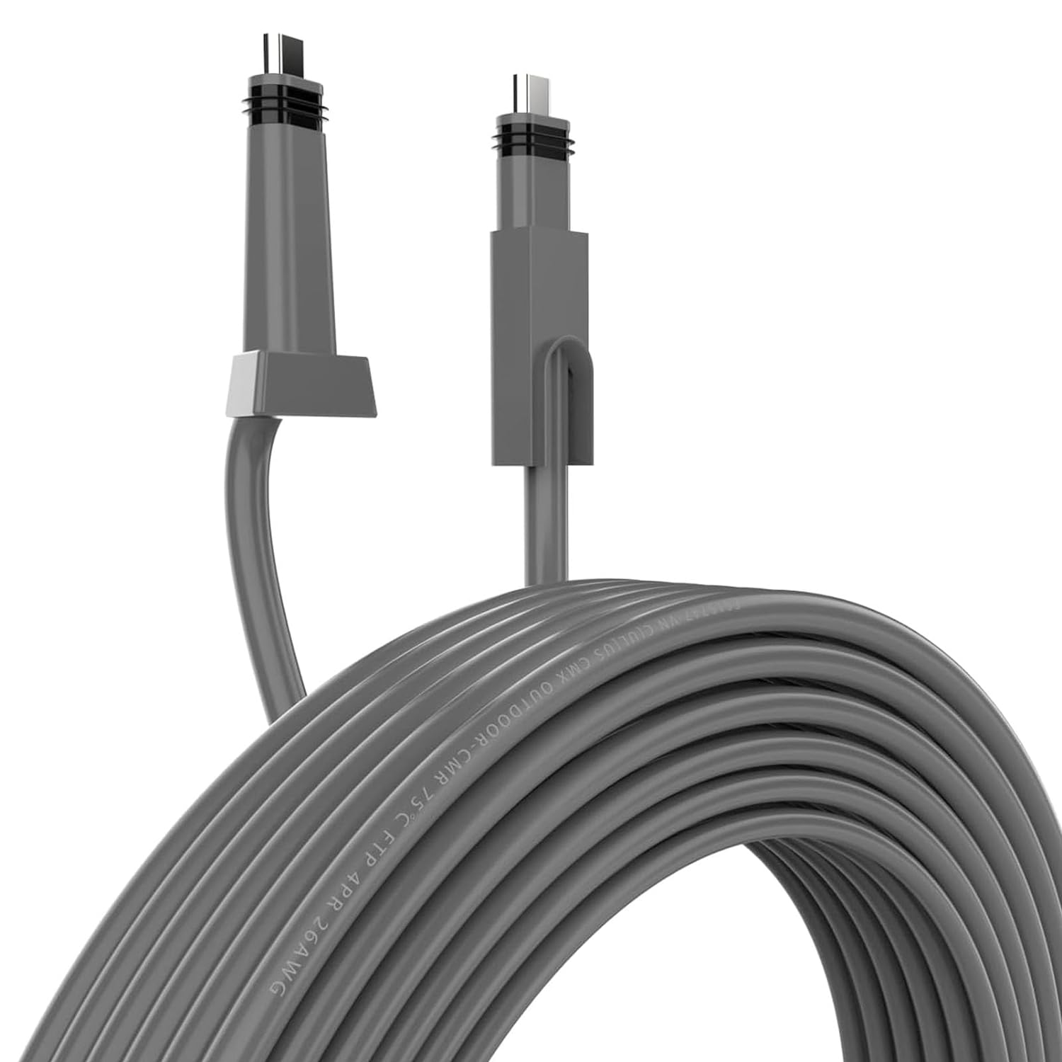 For Rectangular Satellite Replacement Cable, 30Ft Cable Cord Wire for Rectangular V2, Rubber and Red Copper, Construction, Cable Extension, Grey image number 1