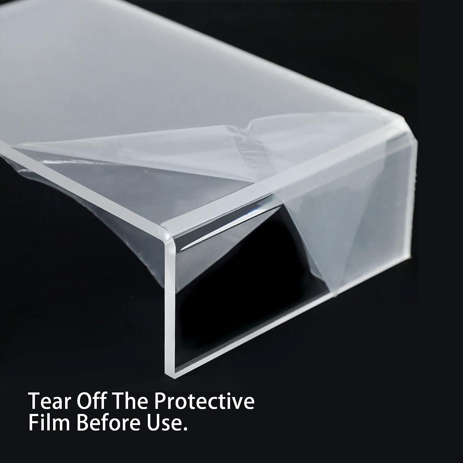 3 Pcs Clear Acrylic Display Stand 3 Tiers Rectangular Clear Acrylic Risers Collectibles Jewelry Display Shelf Display Shelves Cupcake Dessert Stand (Style A) image number 1