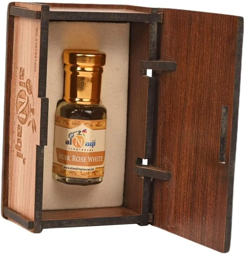 Ethnic Choice Al Naqi Musk Rose White Attar -6Ml| for Men and Women | Pack of 1 | Original & 24 Hours Long Lasting Fragrance | Most Wanted Arabian Aroma | (Unisex) | image number 2