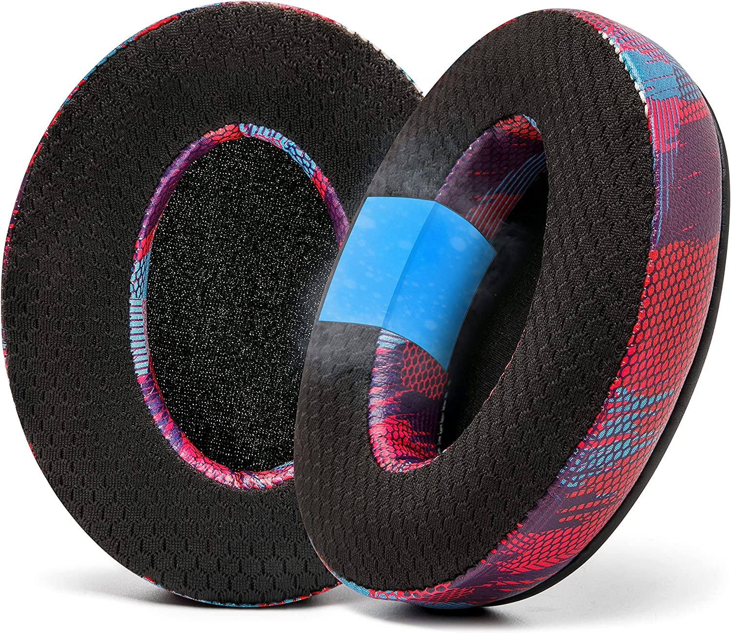 WC Freeze Hybrid Fabric Cooling Gel Replacement Earpads - Compatible with Hyperx Cloud, Steelseries Arctis, ATH M50X, Turtle Beach Stealth & More - Comfortable & Cooler for Longer | Speed Racer