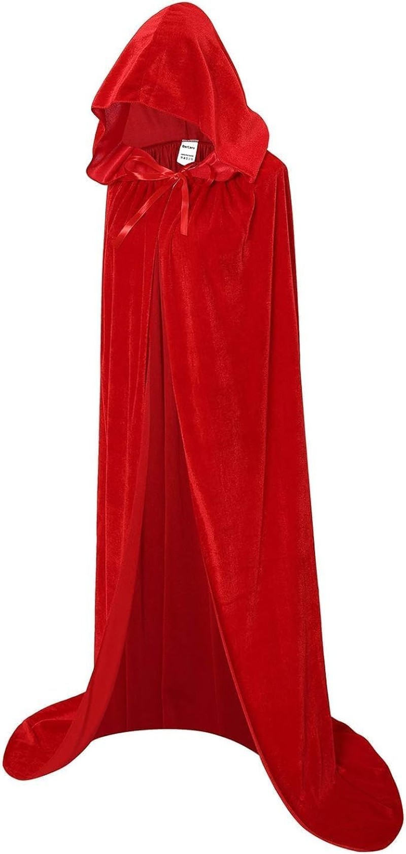 Ricjurzzty Unisex Hooded Cloak Full Long Velvet Cape for Halloween Cosplay Costumes