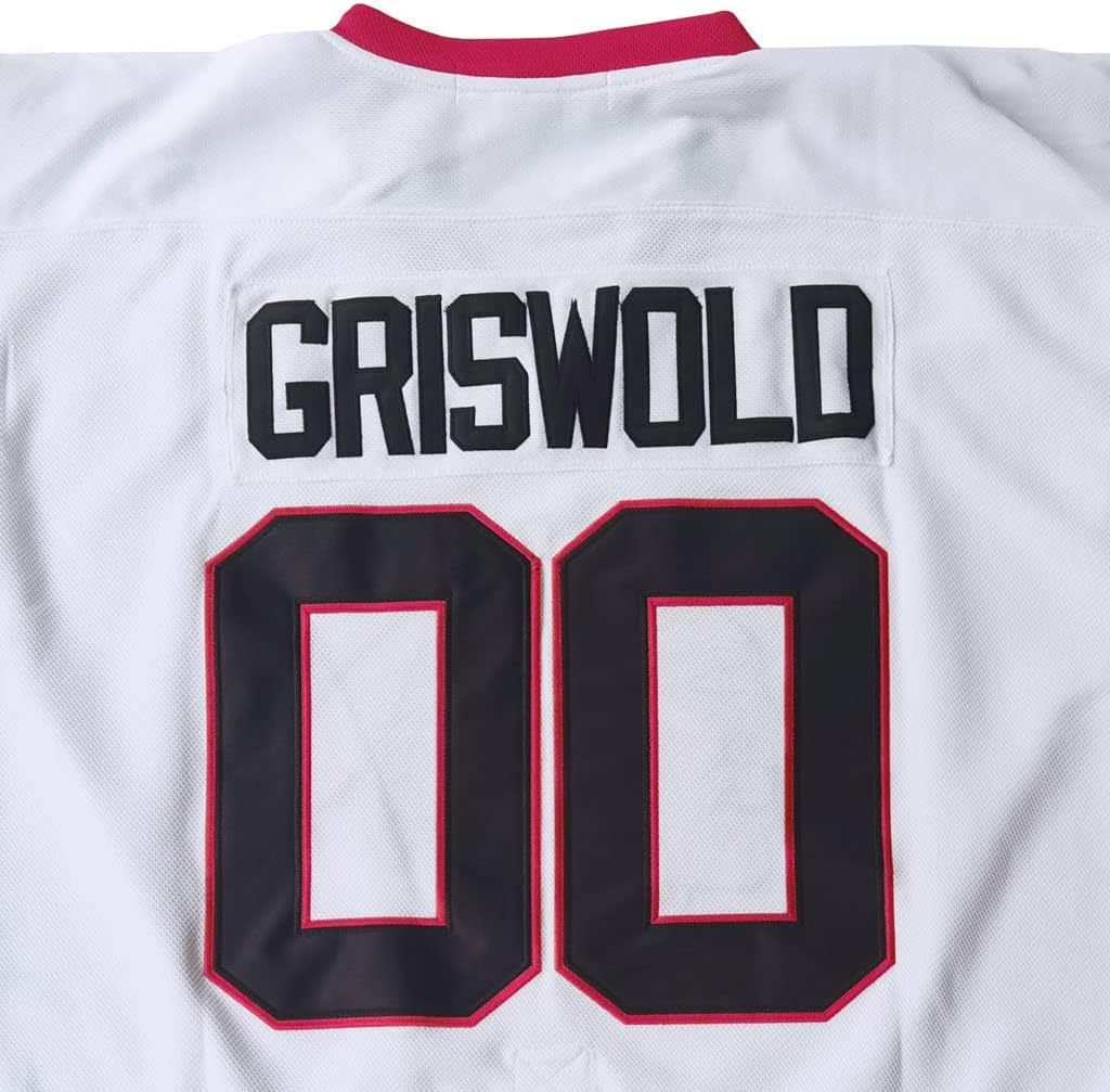Kekambas #00 Clark Griswold X-Mas Christmas Vacation Mens Movie Hockey Jersey White Stitched image number 1
