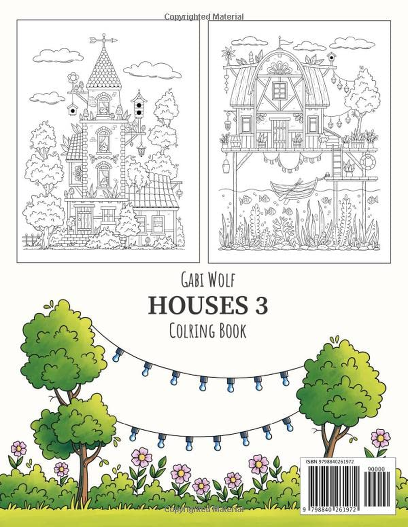 Houses 3: Coloring Book for Adults image number 1