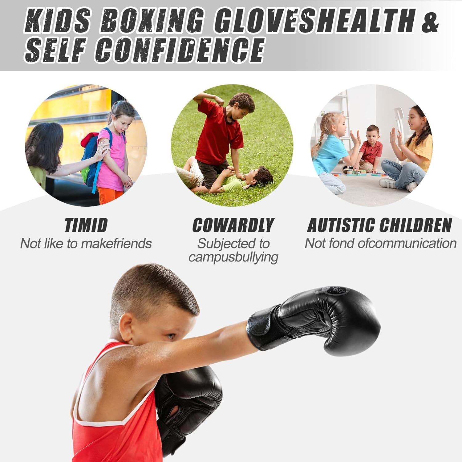 2-In-1 Boxing Equipment, Kids Boxing Gloves and Punching Mitts Set Karate Mitts Pad for Beginners Child Boxing Gloves for Muay Thai, Taekwondo, MMA Training image number 2