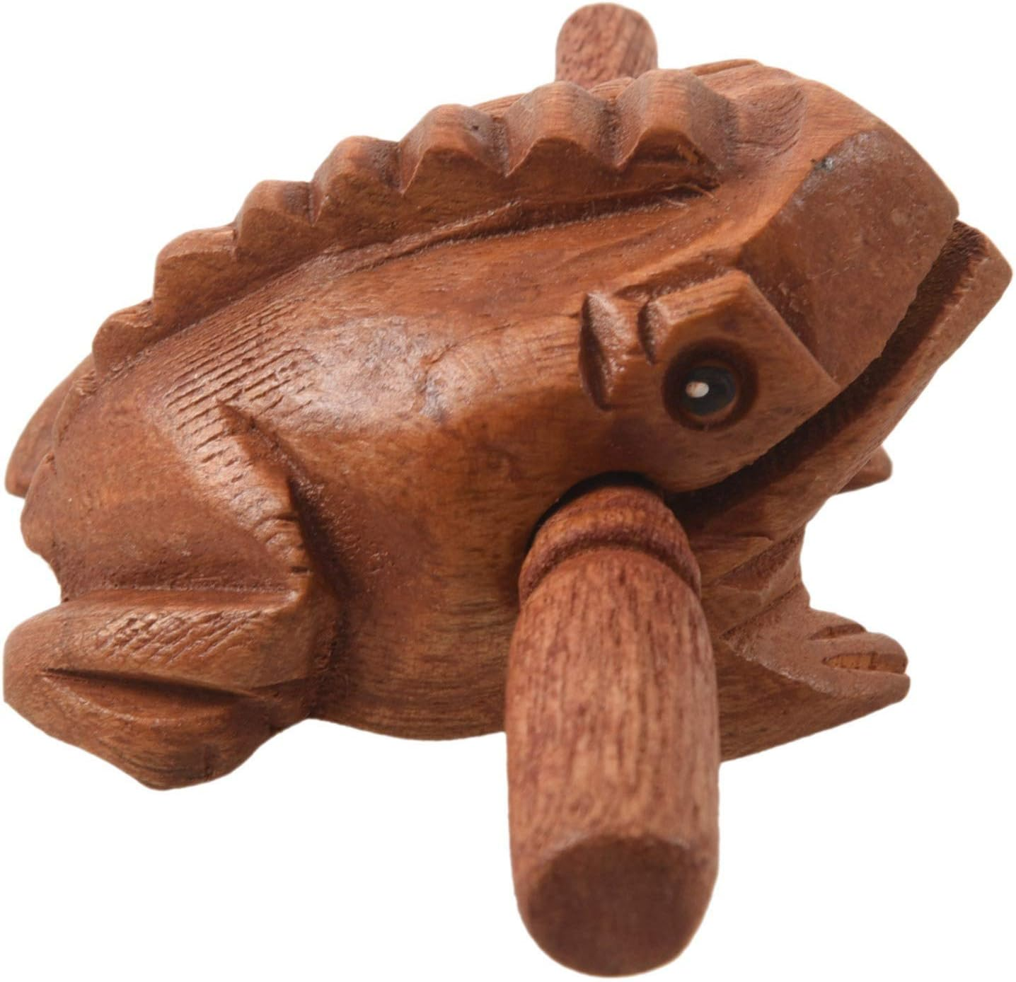 Carved Croaking Wood Percussion Musical Sound Wood Frog Tone Block Toy image number 3