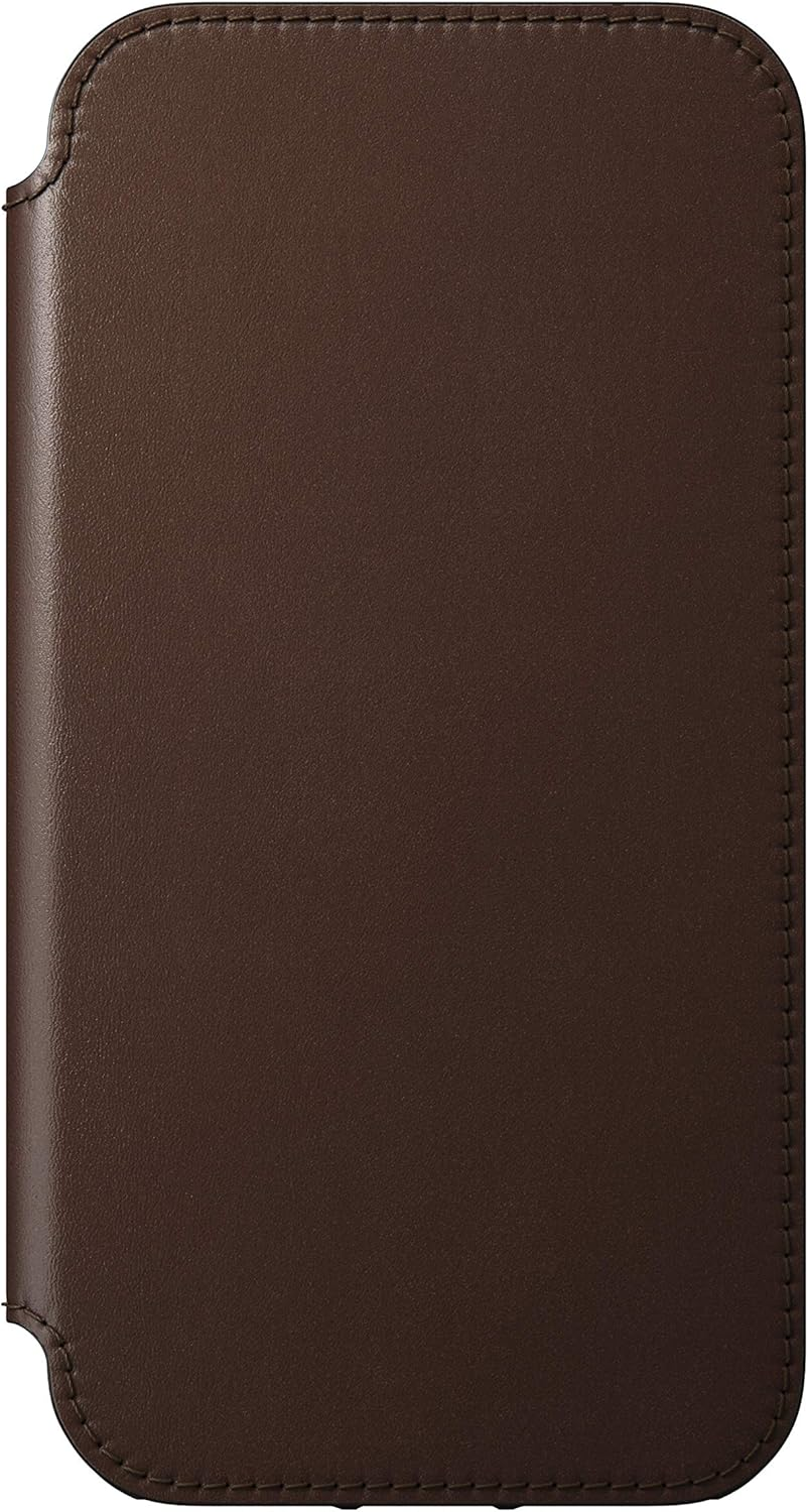 Nomad Rugged Folio Wallet Phone Case for Iphone 12 Pro - Magsafe Compatible, 10Ft. Drop Protection, Horween Leather - Rustic Brown image number 1