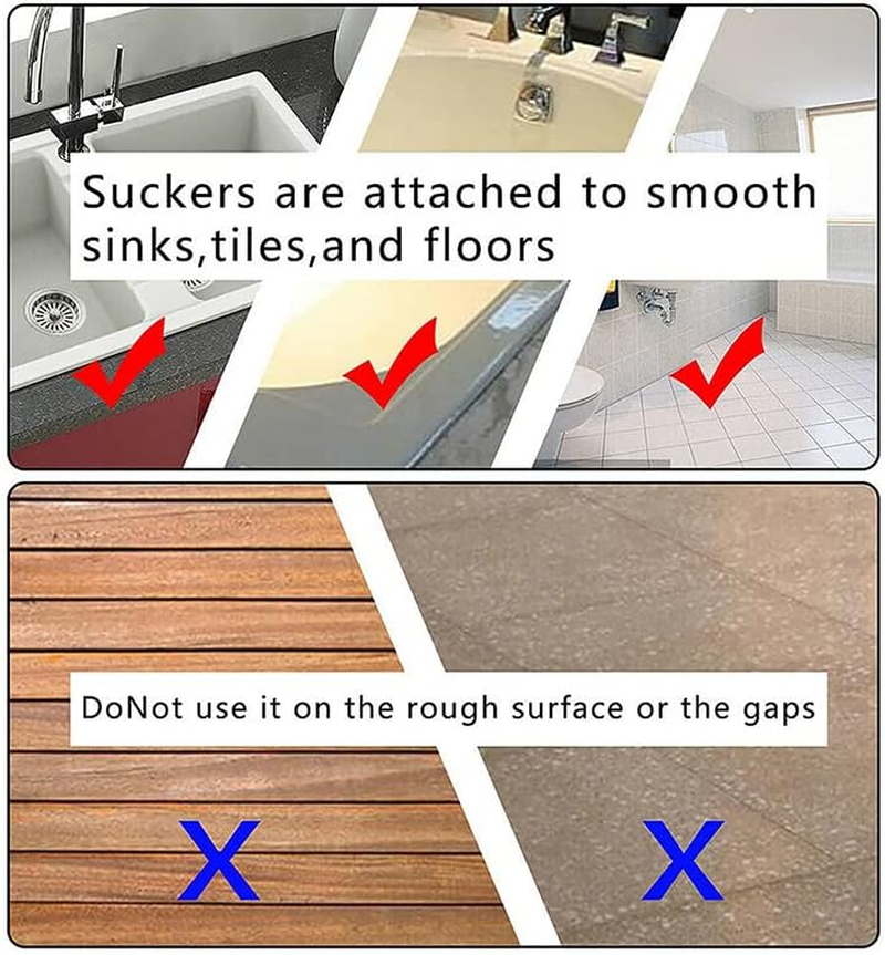 AIMALL 2PC Square Drain Cover for Shower and Kitchen, Silicone Hair Catcher with Suction Cups, Flat Drain Protector, 5.7 X 5.7 Inches, Easy to Install for Bathroom, Bathtub, Sink image number 5