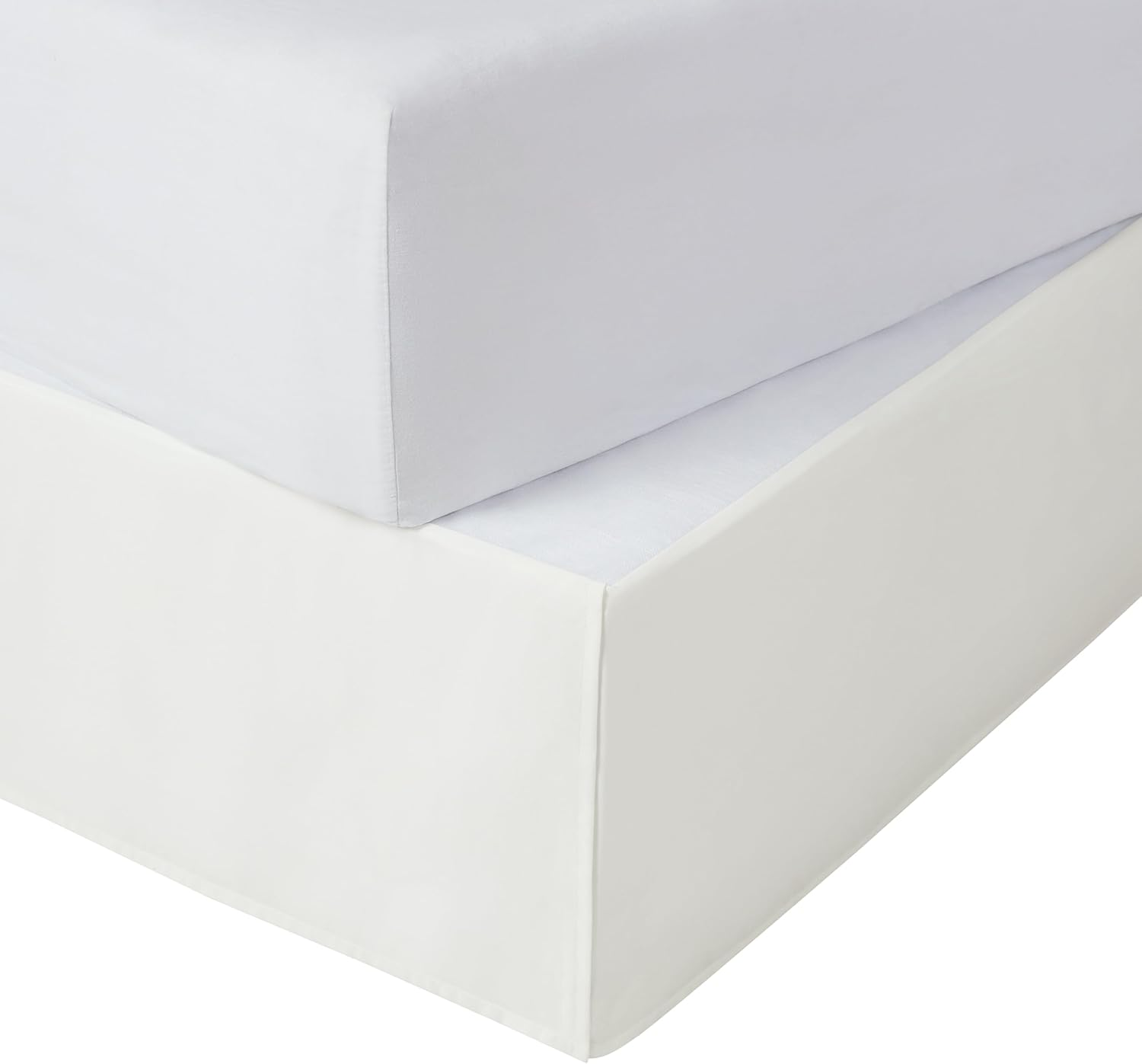 SERTA Modern Solid Bed Skirt, Hotel Quality Dust Ruffle with 13 Inch Drop, Machine Washable, Twin, White image number 4