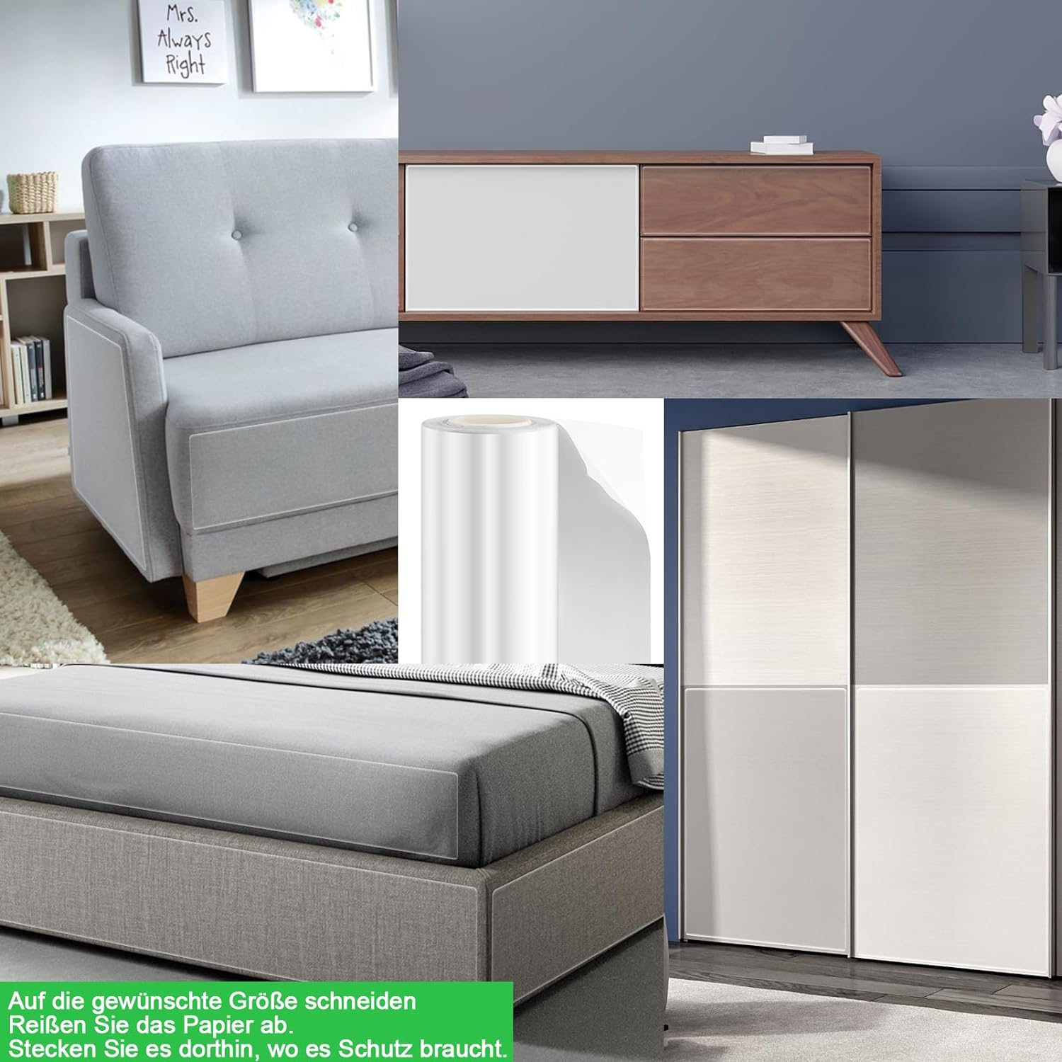 Royouzi Cat Scratch Protection Sofa (21 Cm X 5 M) Cat Scratch Protection Sofa Protection Cat Ideal for Furniture, Sofas, Doors and Walls, Prevents Scratches by Cats and Dogs image number 6