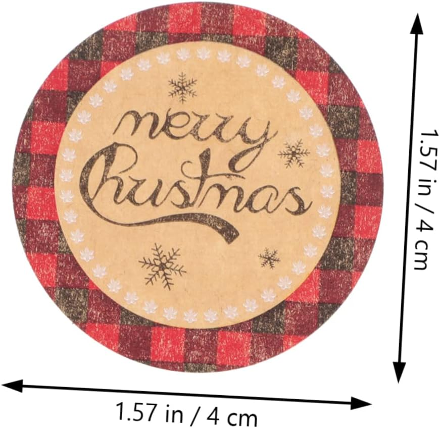 SEWACC Christmas Pattern Seal Label Sticker for Envelope Mouth Decorative Christmas Sealing Sticker for Bags and Wrapping Paper