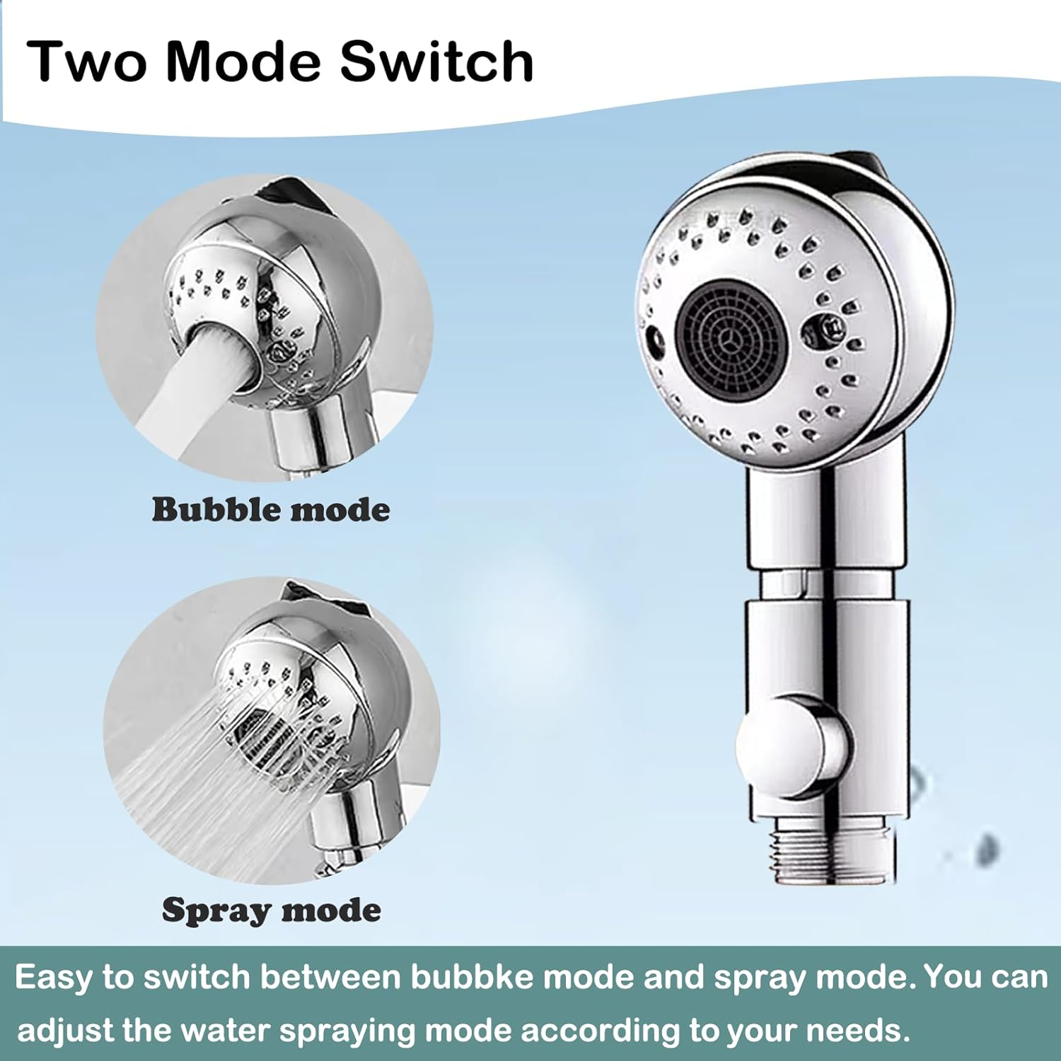 Shampoo Bowl Hose and Sprayer, 1/4&rsquo;&rsquo; Nut Stainless Steel Salon Sink Hose with Spray Head Replacement Part to Attach Shampoo Bowl Faucet Vacuum Breaker, Dual Sprayer Model, One Click Water Stop Button image number 6