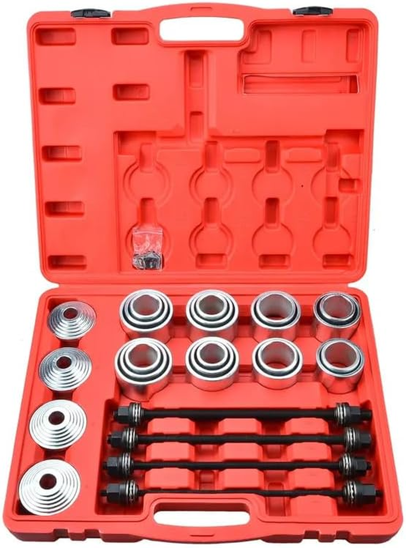 28Pcs Auto Car Repair Tool Master Press and Puller Sleeve Kit Bearings Bushes Seals Removal image number 6