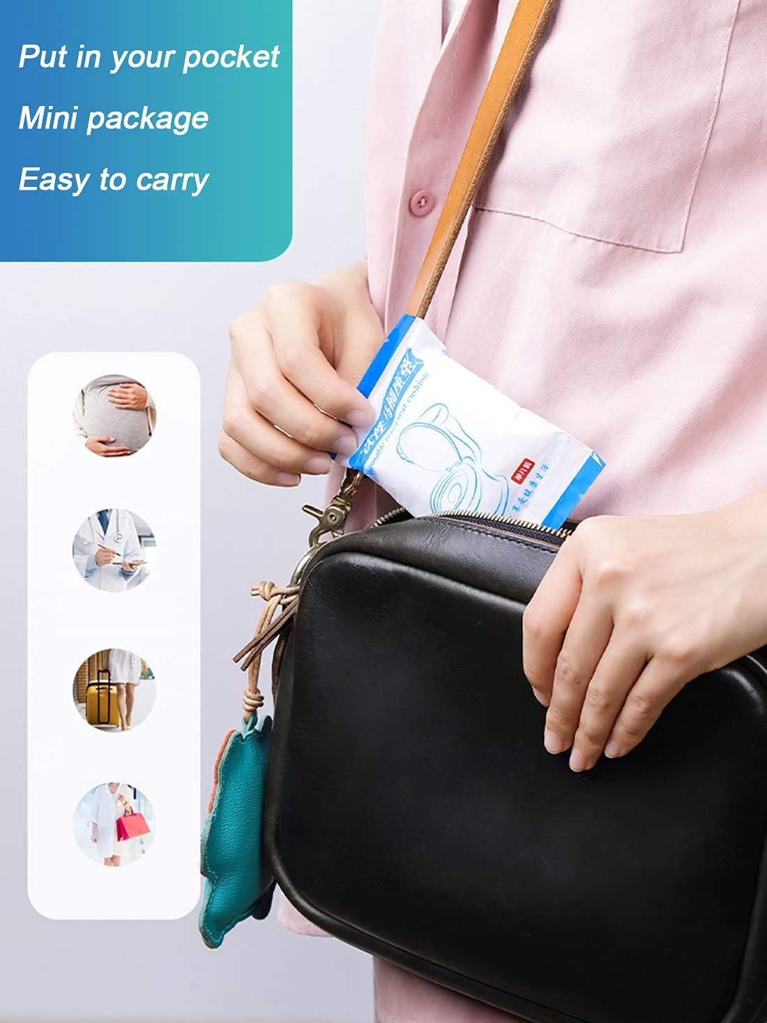 20 Pack Toilet Seat Cover Plastic Waterproof Potty Seat Covers Non Slip Individually Wrapped for Kids Travel Potty Training Nonslip Toilet Covers Disposable for Travel and Public Restrooms&hellip; image number 4