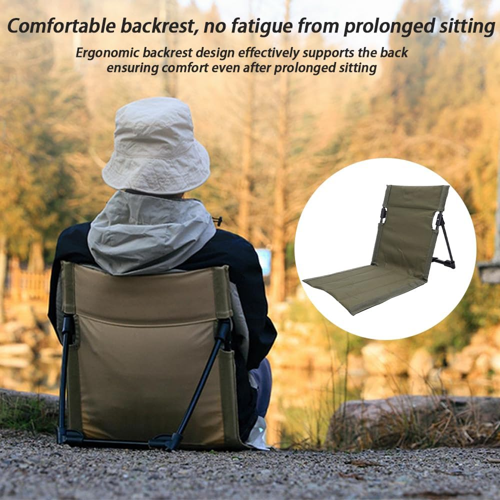 Beach Lounge Chair with Back Support, Lightweight Folding Camping Bed, Portable Convertible Lounge Recliner, Tanning Mat for Sunbathing Sunbathing Chair image number 1