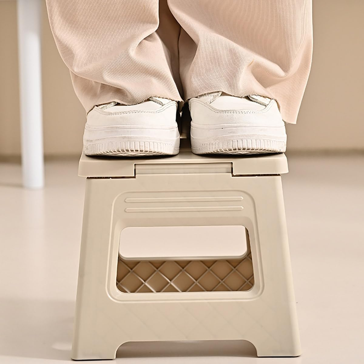 AIMALL Portable Folding Plastic Stool Large Retractable Chair for Outdoor Fishing Travel Camping, Compact Step Stool for Adults Kids, 11.6&times;9.2&times;9.4In - Brown image number 7