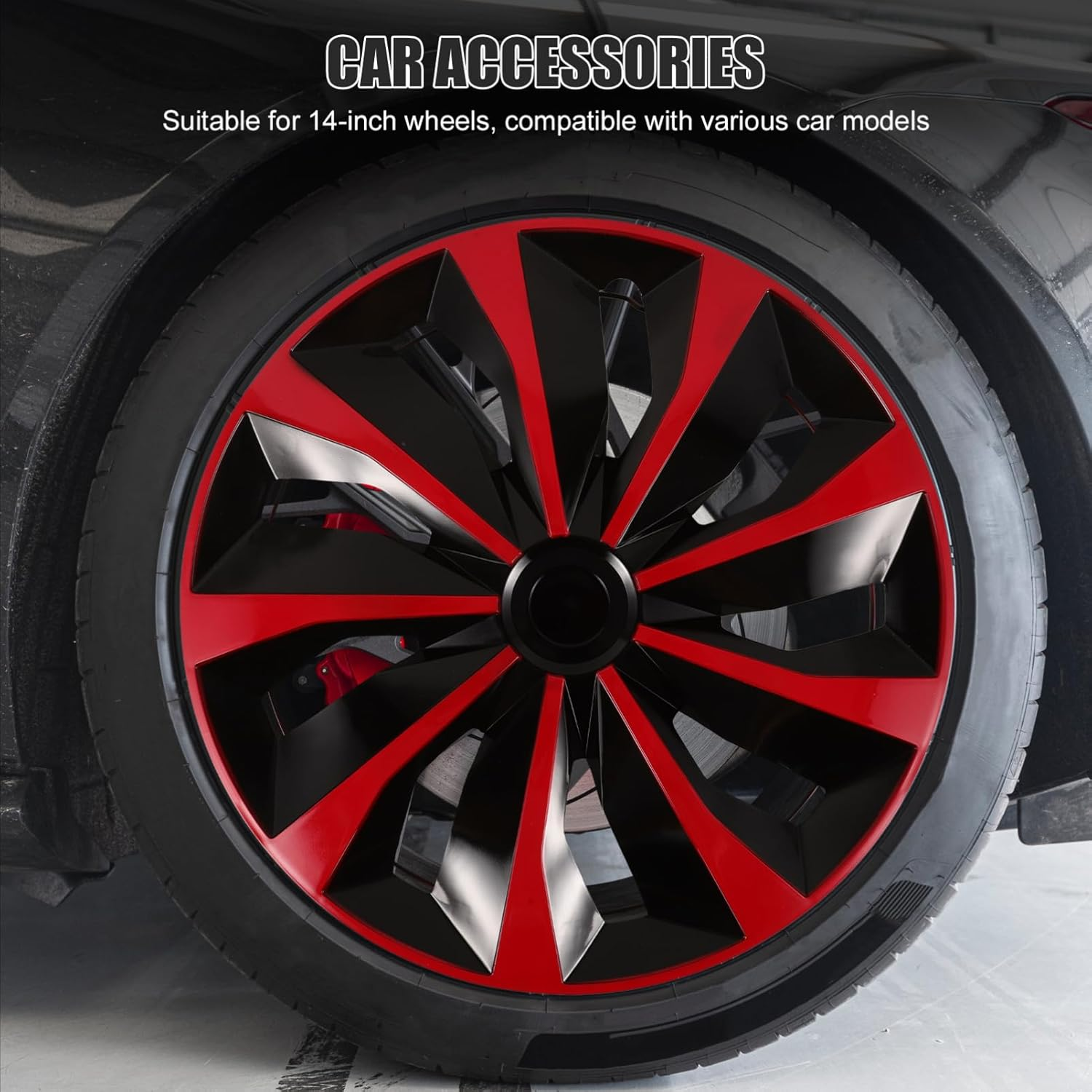SOLUSTRE Hub Cap Car Wheel Tire Cover Replacement Automotive Hub Caps for Wheel Rim Cover Use Car Accessories Exterior image number 3