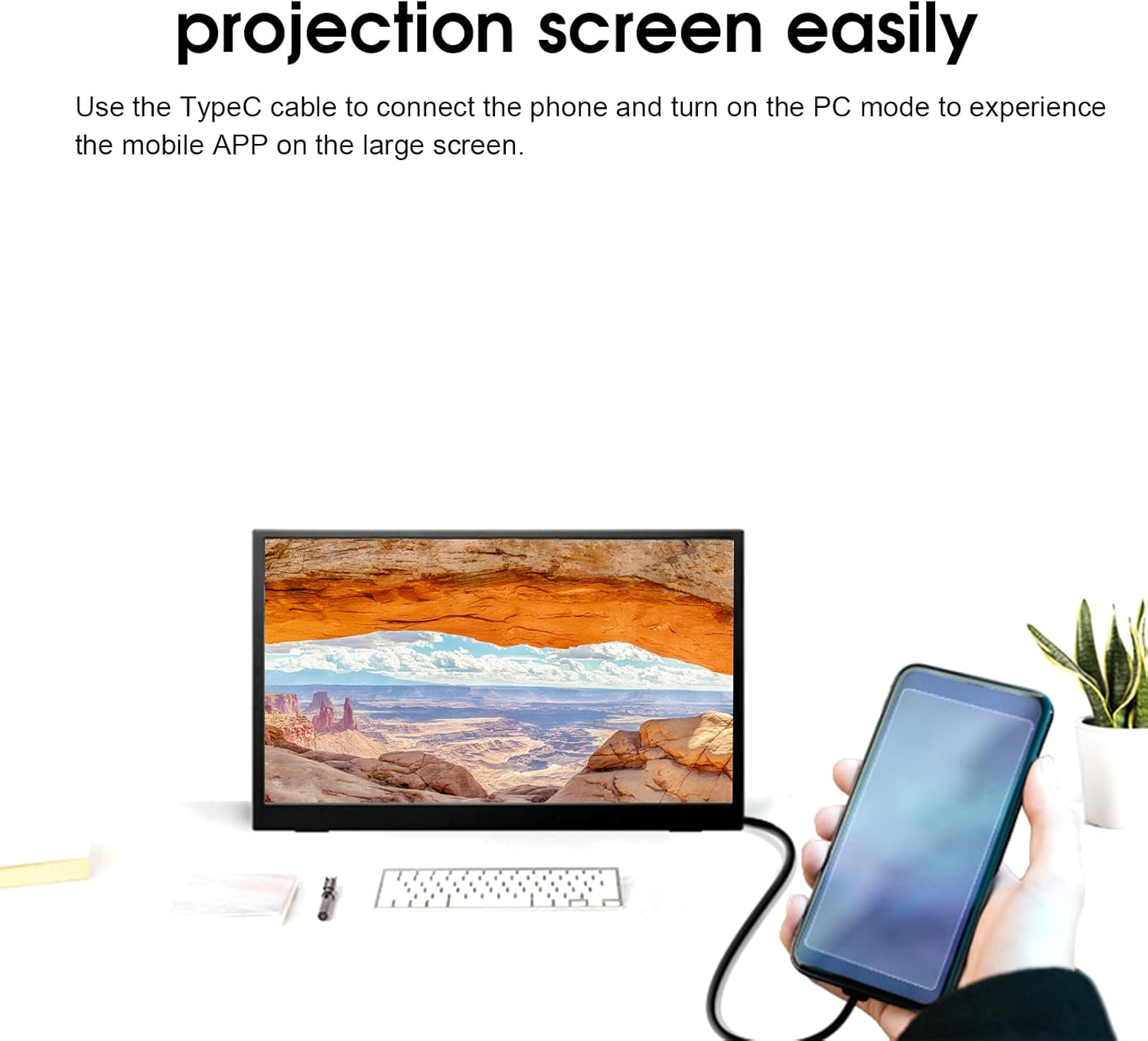 15.6" IPS Monitor 1080P HDR 1920X1080 16:9 300Cd/M2 Ultrathin Portable Gaming Display for PS/NS with Type-C Micro USB 3.5Mm Split Screen Function image number 1