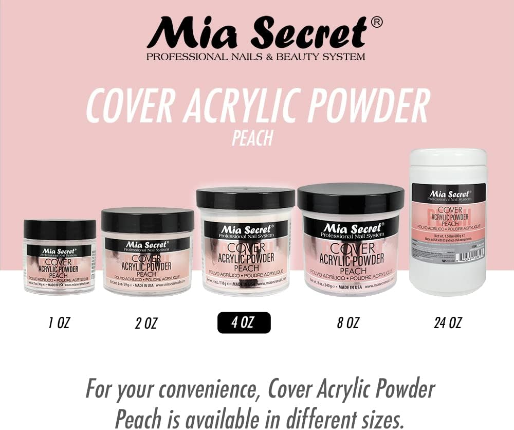 Mia Secret Acrylic Powder Cover Peach 4 Oz. image number 6
