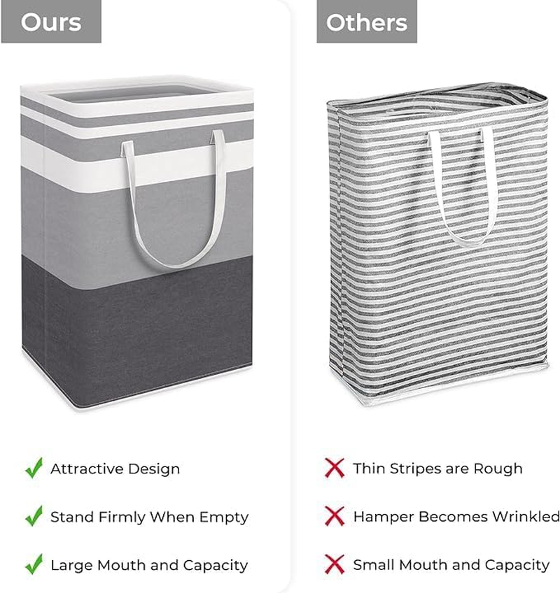 Sunblue : 75L Large Collapsible Laundry Hamper - Convenient Handles, Water-Resistant Design - Versatile Storage Solution for Clothes, Toys, and More 【2 PACK】 image number 2