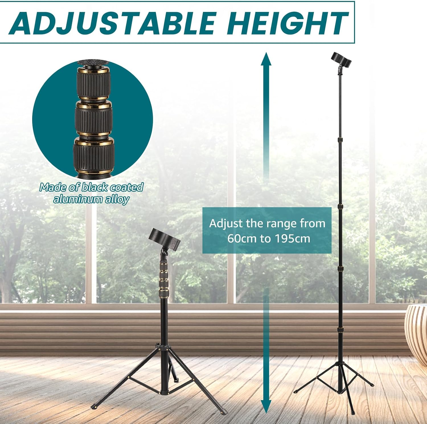 Awobepl Hands Free Hair Dryer Stand Holder Blow Dryer Floor Stand with Storage Bag