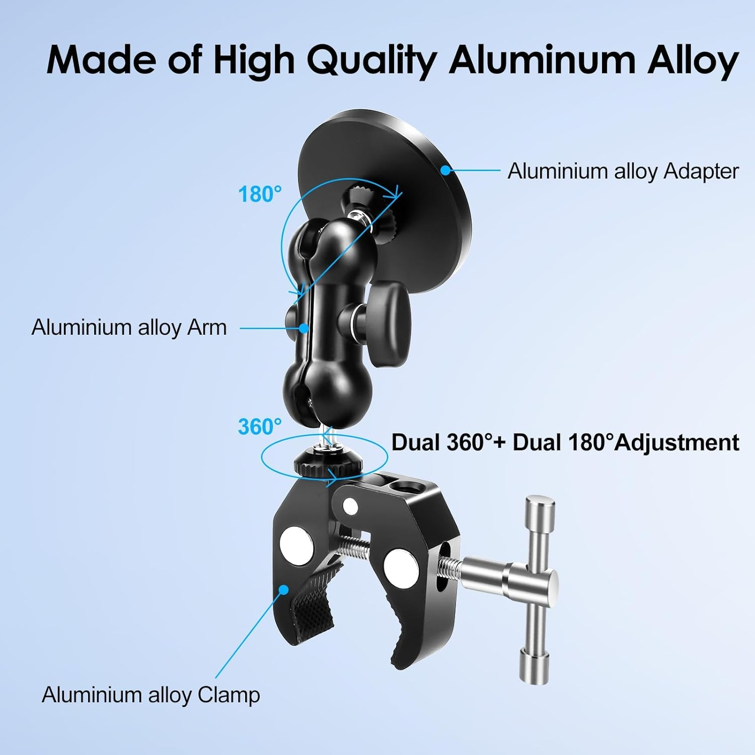 Eeekit Magnetic Bike Phone Holder, 360&deg; Rotating Handlebar Mount for Magsafe and All Phones, Strong Clamp for Motorcycle Bicycle Scooter image number 4