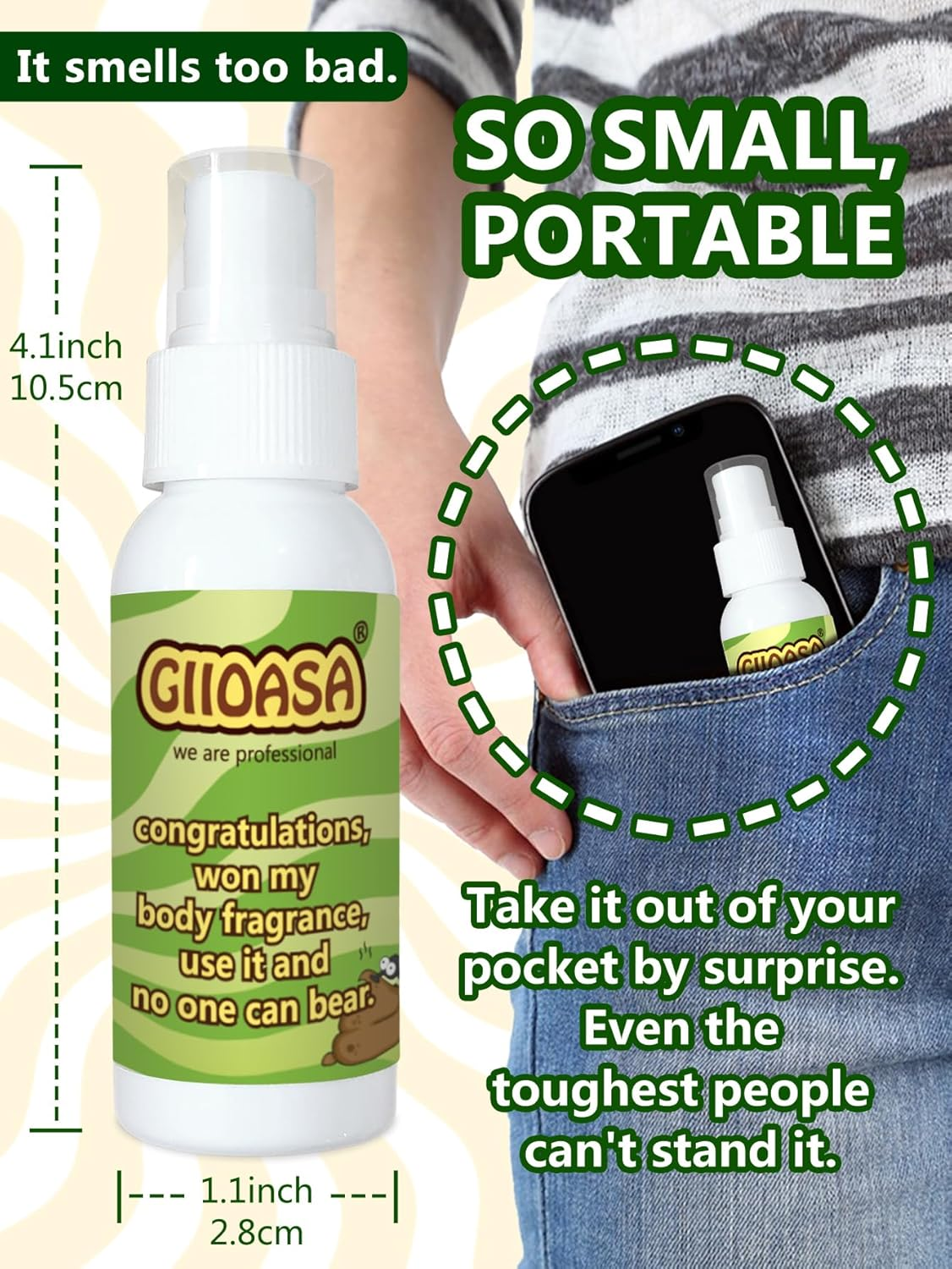 PARNIXS Extra Strong Fart Spray Prank, Ocean of Vomit, Poop Spray Prank, Joke Toys for Adults or Kids - Non Toxic