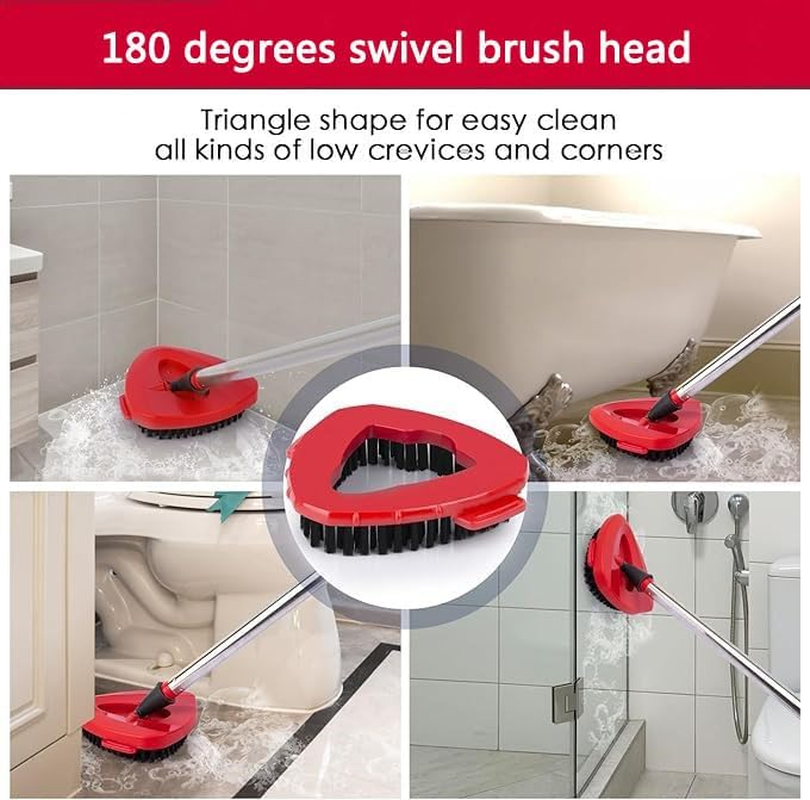 2 Pcs Scrub Brush Spin Mop Scrub Brush Head Compatible O Ceda Easywring Easywring 1-Tank System, Hard Bristle Cleaning Brush for Bathroom, Kitchen, Tub and Tile image number 3