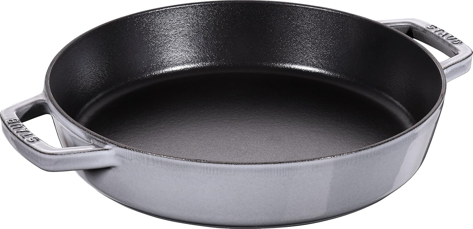 STAUB 40511-726-0 Cast Iron Frying Pan with Two Handles, Graphite Grey, 26 Cm