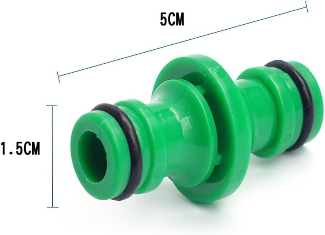 10 Pcs Double Male Connectors, Plastic Hose Connector 1/2 Inch Quick Connector Snap Fit Extender for Xtension for Garden Hoses Join Hose Pipe Tube Hose Coupling, Two Ways for Garden and Home Tap - White image number 3