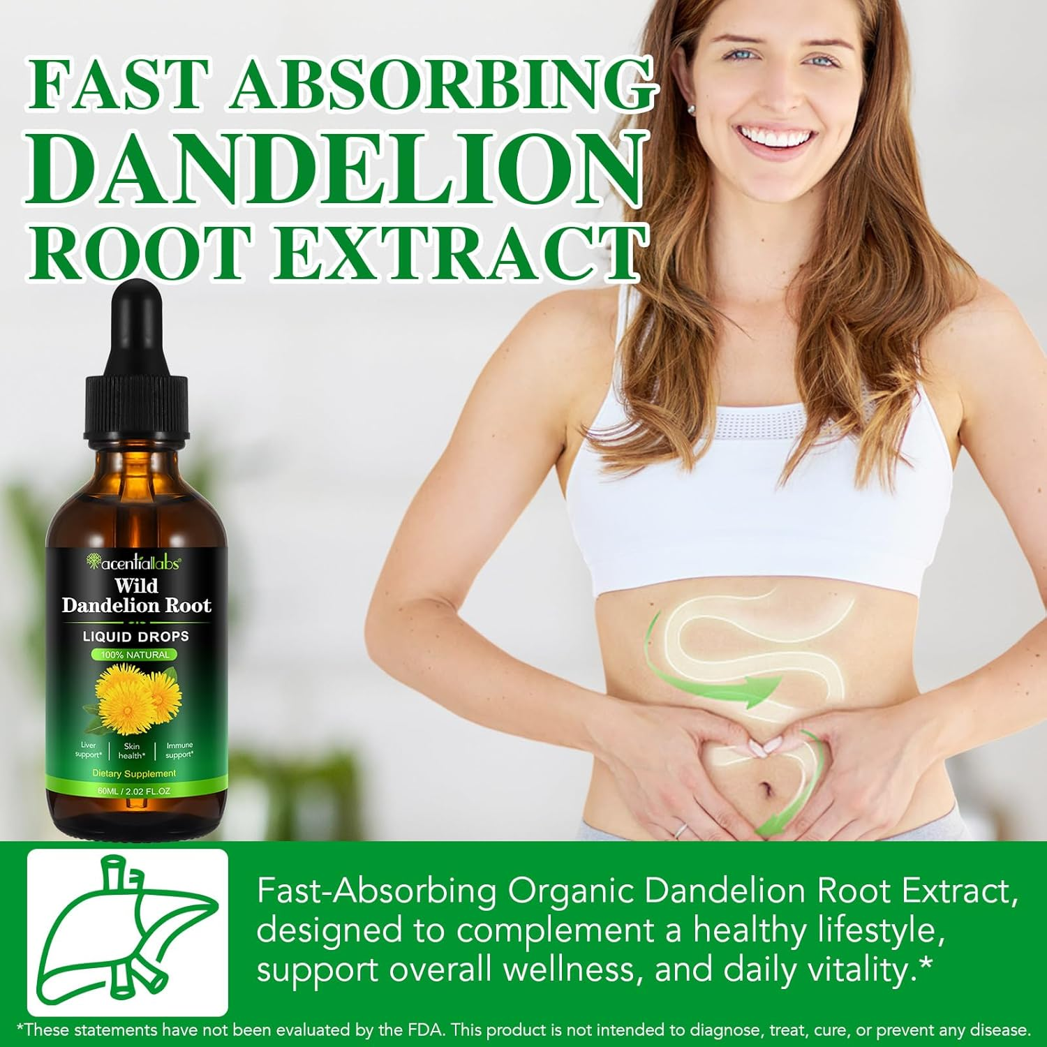 Wild Dandelion Root Liquid Drops 60Ml | Concentrated Herbal Extract 650Mg per Serving | Alcohol-Free, Sugar-Free & Vegan | Natural Glycerin Base | Plant-Based Formula image number 6