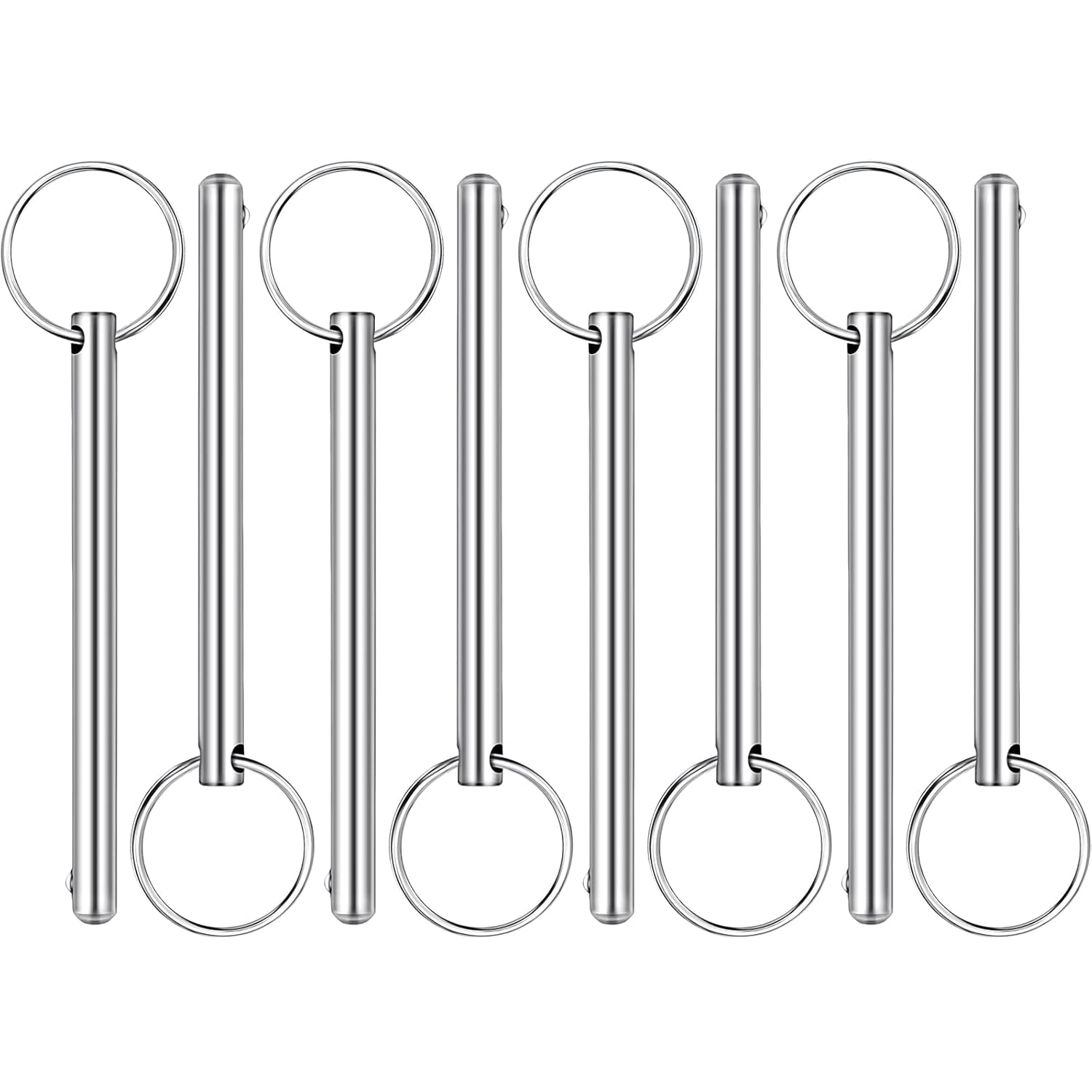LEIFIDE Quick Release Pins for Bimini Top, Diameter 0.25 Inch, Usable Length 2 X 19/25'' (70Mm) Total Length 3 X 3/20'' (80Mm) Bimini Top Pin Marine Hardware Stainless Steel Trailer Pin(8 Pcs) image number 5