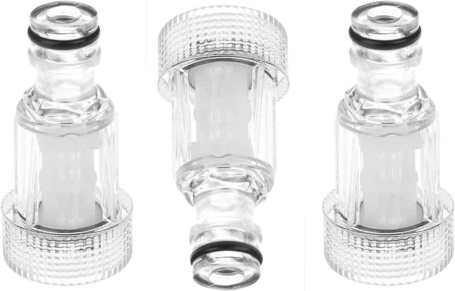 Pressure Washer Gun Adapter, 3 Pieces Plastic Machine Water Filter Washer Inlet Filter 3/4 Inch Connection for Pressure Washer Hose Pressure Washer Gun Adapter image number 3