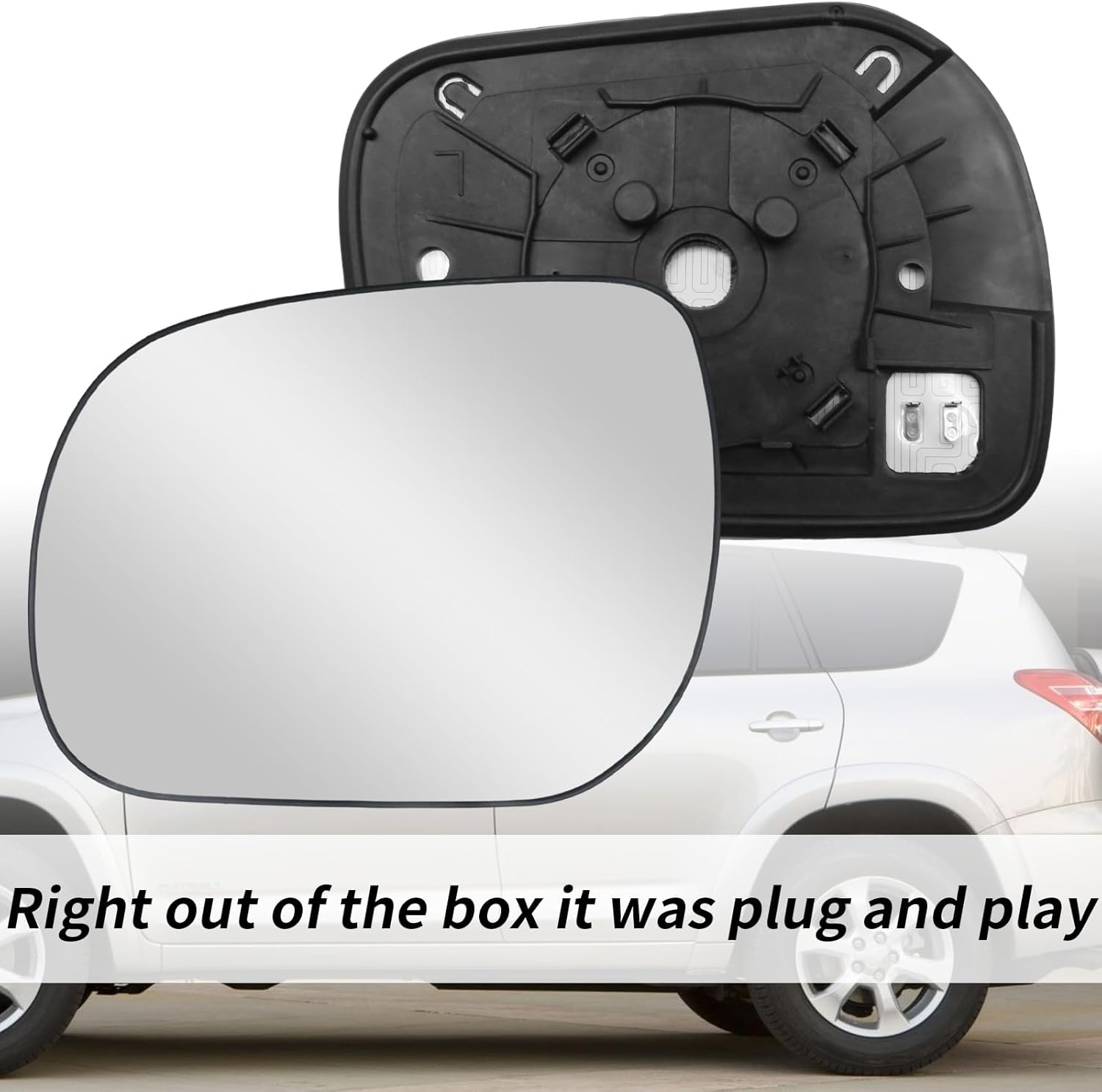 SYOWADA Left Passenger Side Mirror Glass, Replacement for Toyota RAV 4 RAV4 2006 2007 2008 2009 2010 2011 2012 image number 4