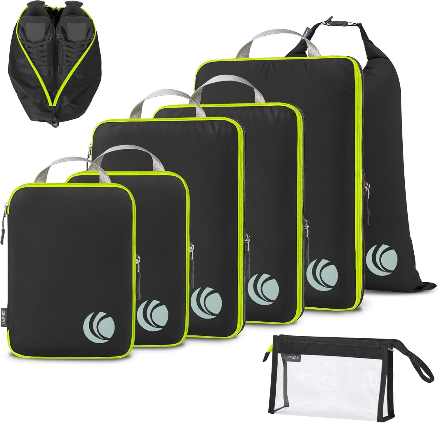 Cipway Compression Packing Cubes for Travel-Expandable Luggage Organizer Set Pack More in Less Space,Travel Gear Accessories