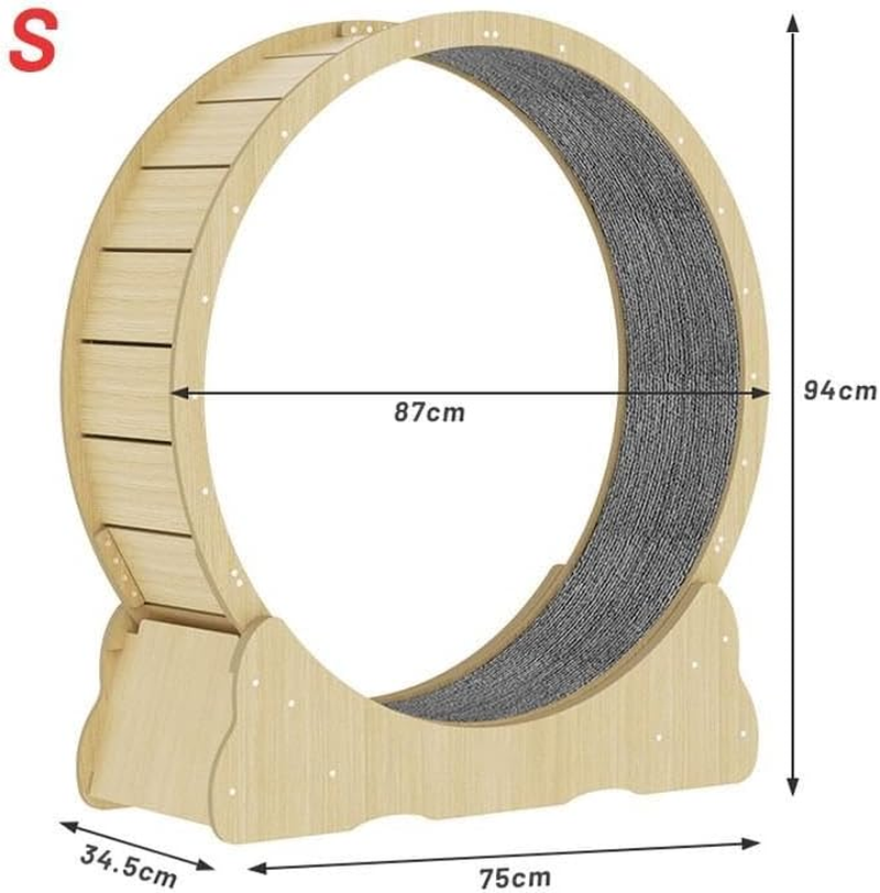 Cat Exercise Wheel Toy Furniture Running Treadmill Exerciser Scratcher Board (Small) image number 3