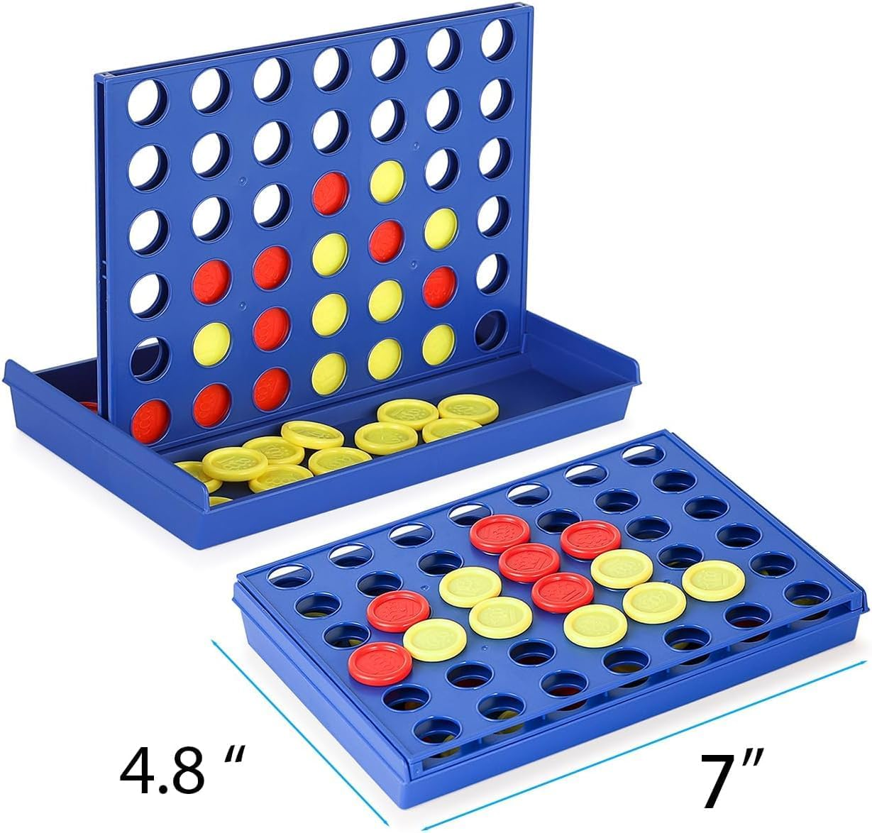 DWYYWSM Connect 4 Board Game, 2 Players Connect Classic Game Travel, Mini