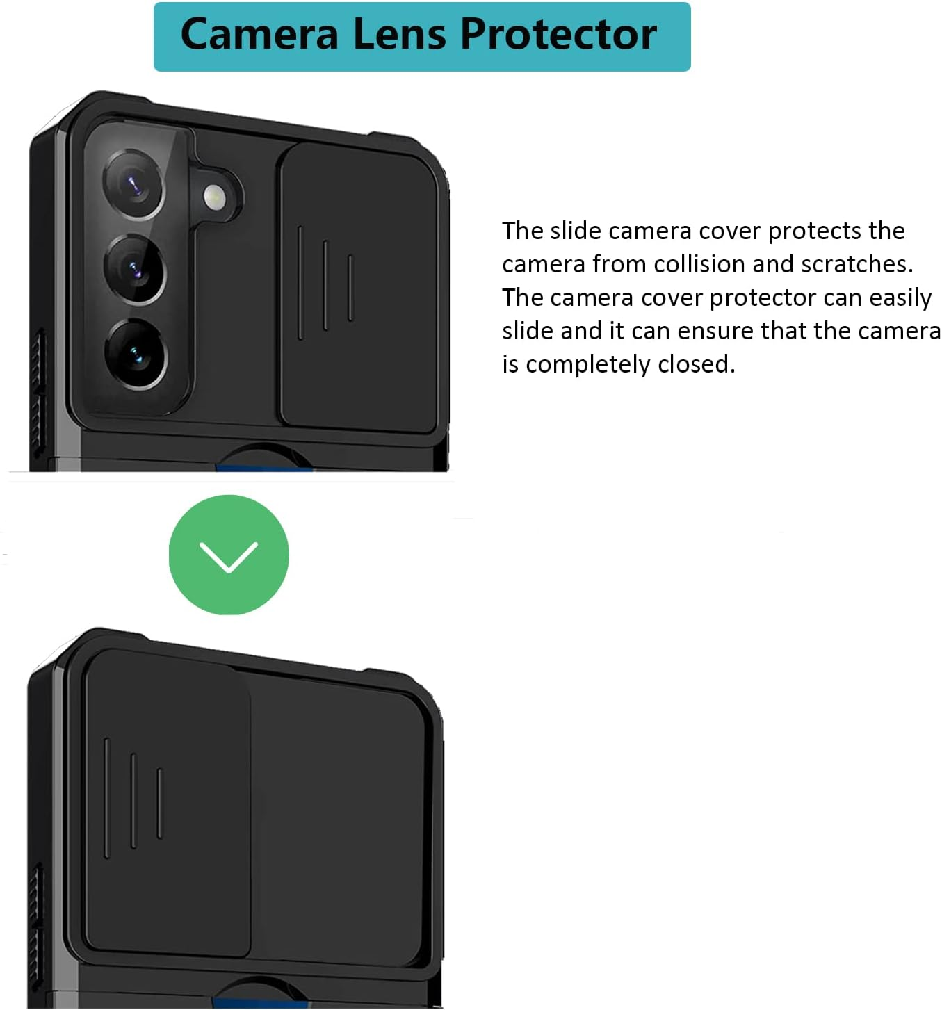 JOYCHER for Samsung Galaxy S24 Case Phone Cover Slide Camera Cover & Card Holder Slot 360&deg; Ring Kickstand Tough Heavy Duty Defender Armor Shockproof Military Galaxy S24 Wallet Case image number 5