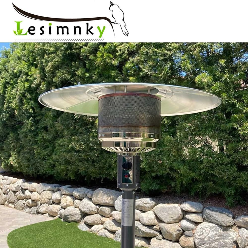 Outdoor Patio Heater Reflector Shield - Upgraded 33" Aluminum Heat Dome Replacement Part for Propane Heaters - round 3-Hole Mount image number 1