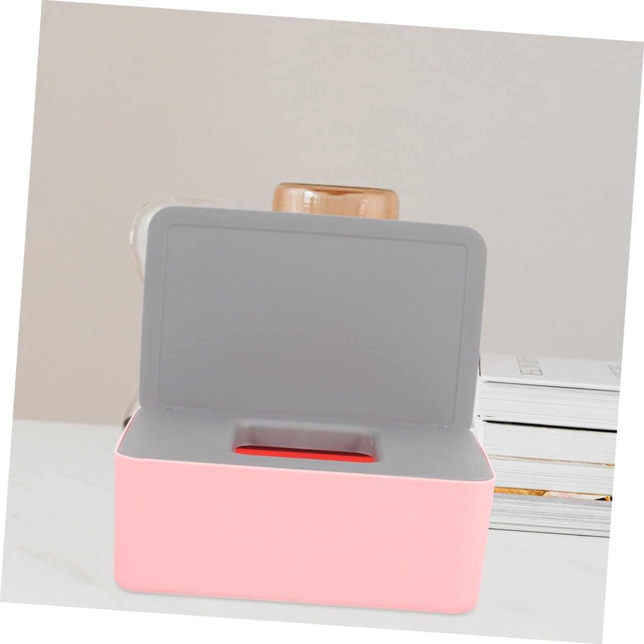 WOONEKY 2Pcs Compact Wet Tissue Box Portable Wipes Container Seal Home Travel Use image number 6